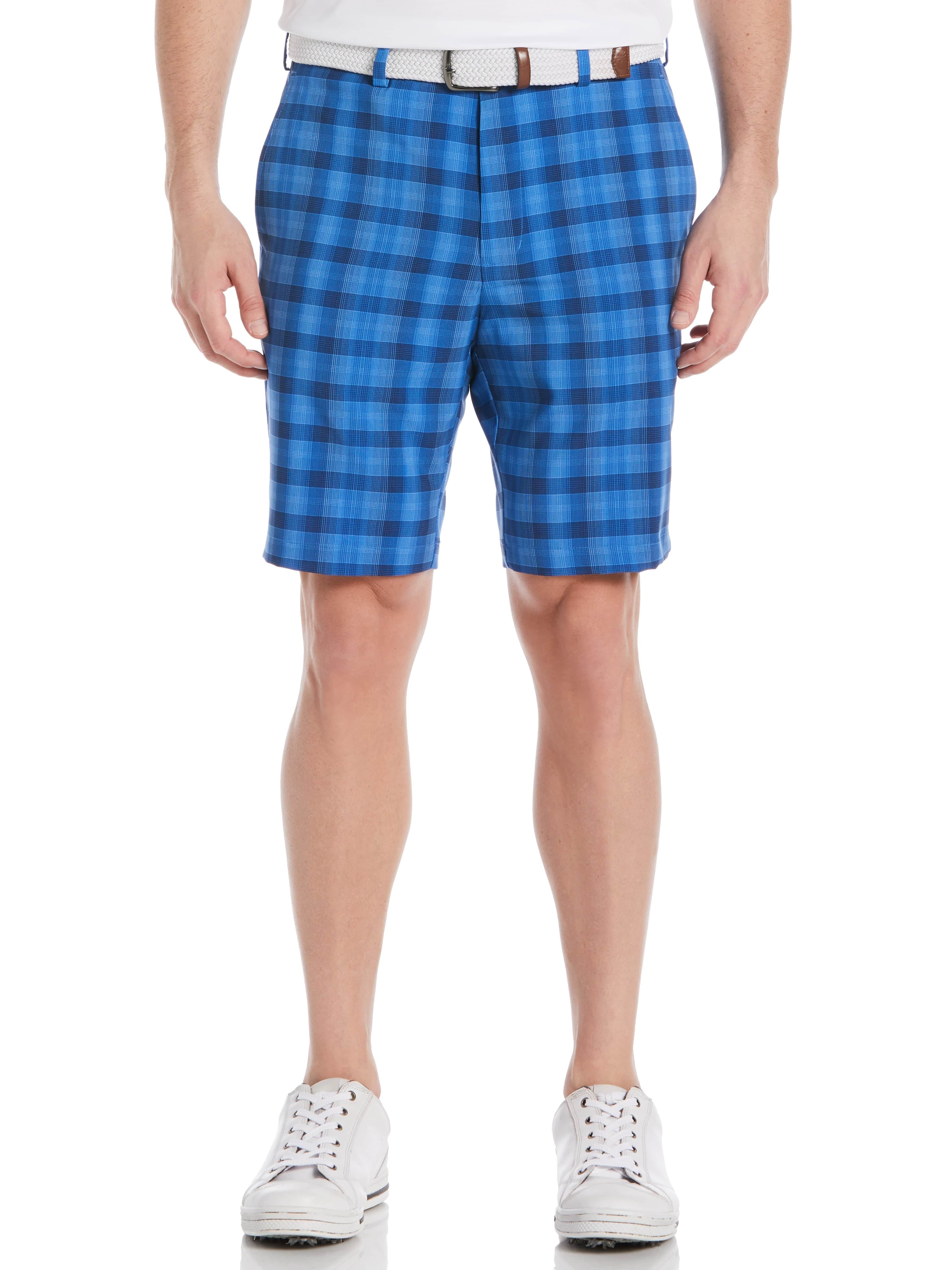 Men's 9" Shadow Plaid Golf Short with Active Waistband