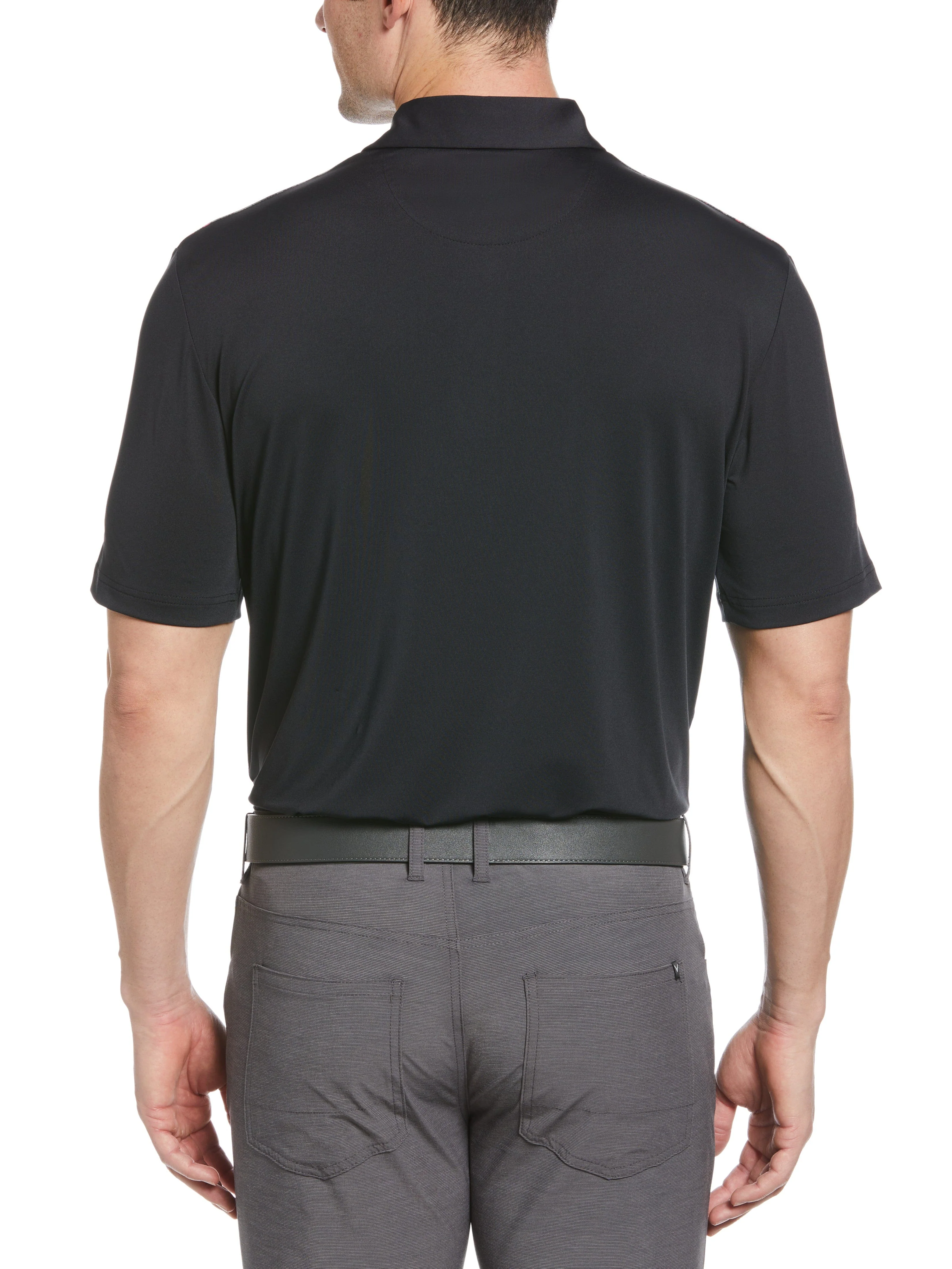 Men's Abstract Ombre Geo Print Golf Polo - Image 2