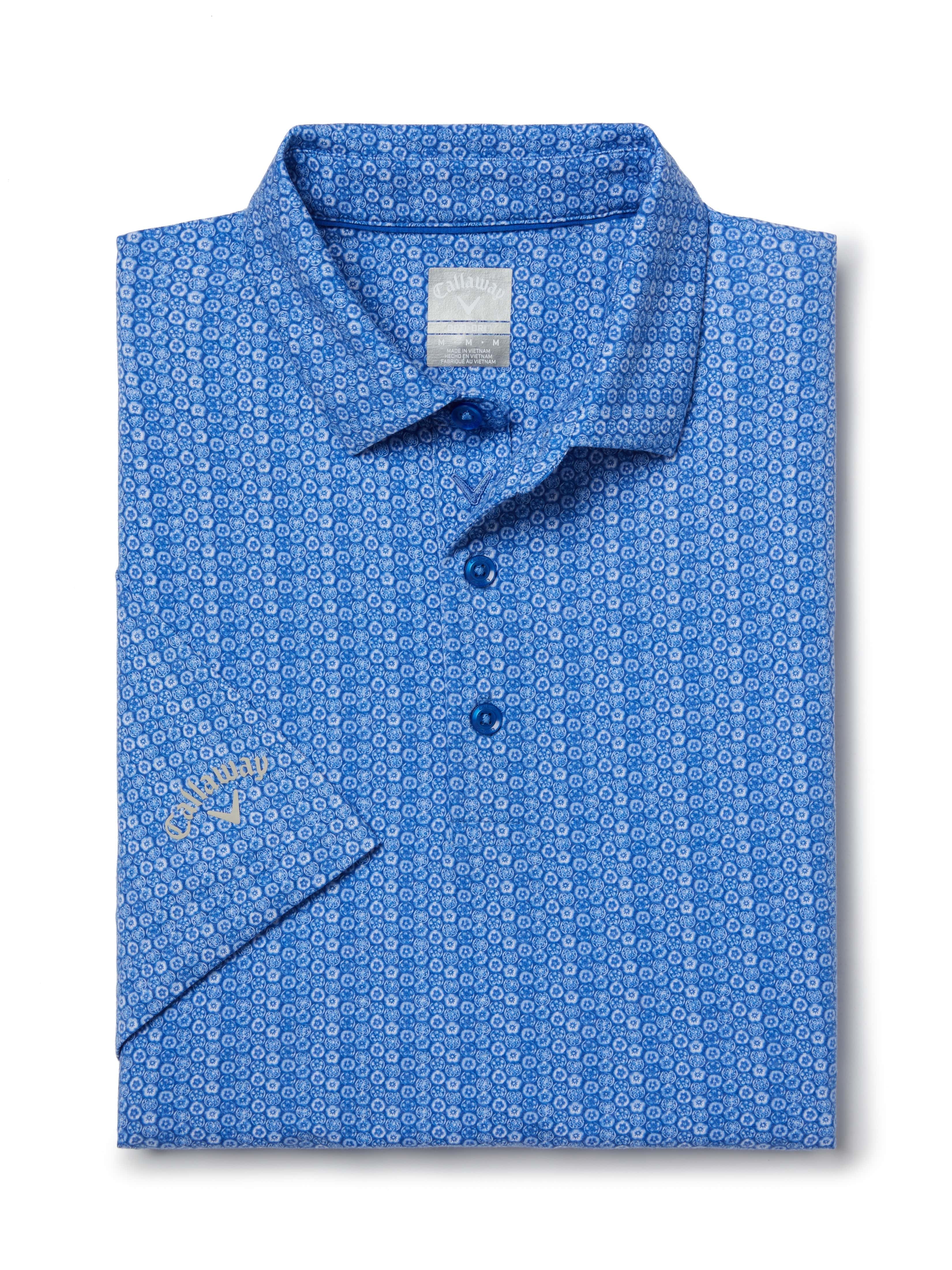 Men's All-Over Tie Dye Foulard Print Golf Polo - Image 4