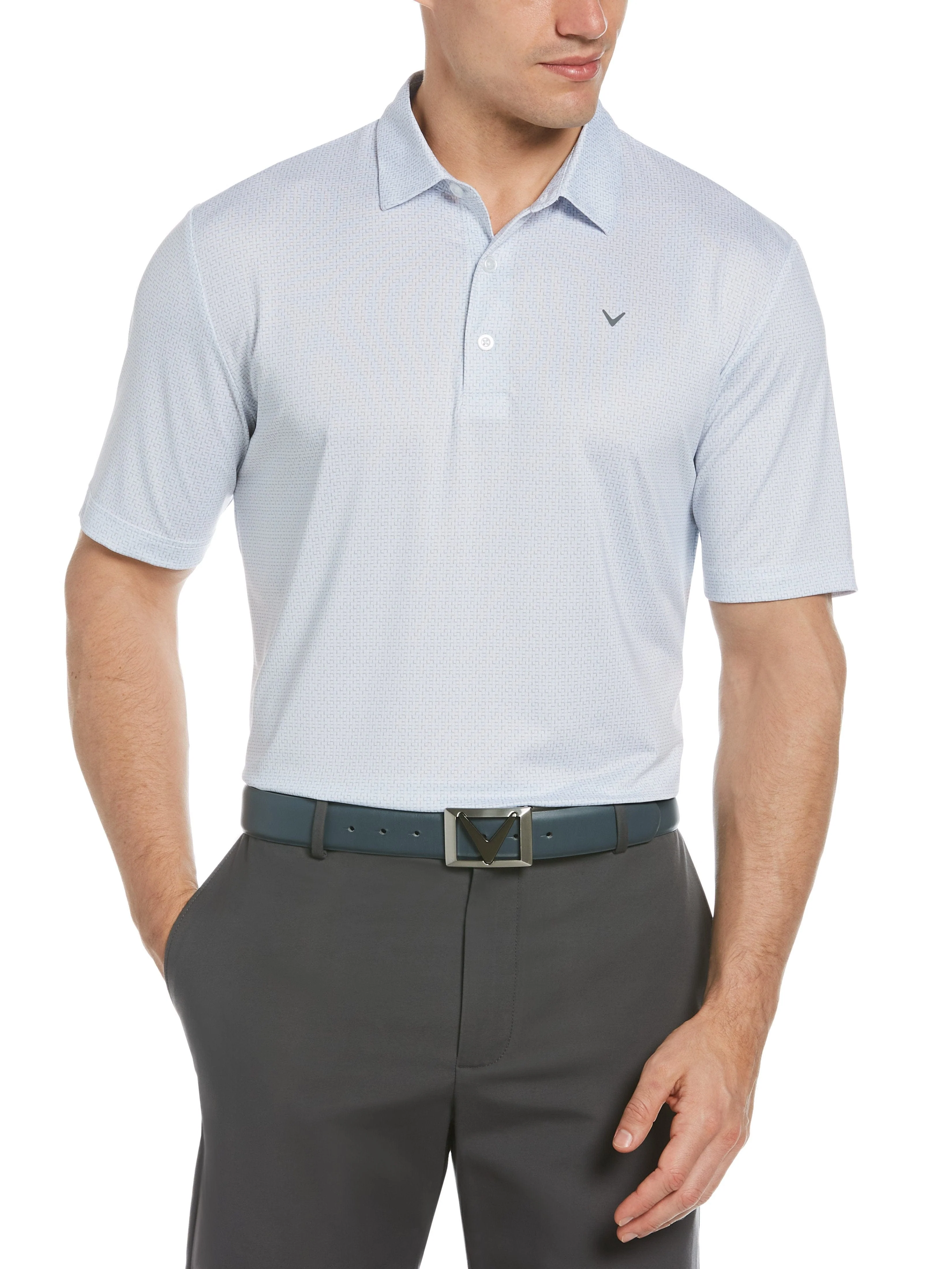 Big & Tall Allover Grid Polo
