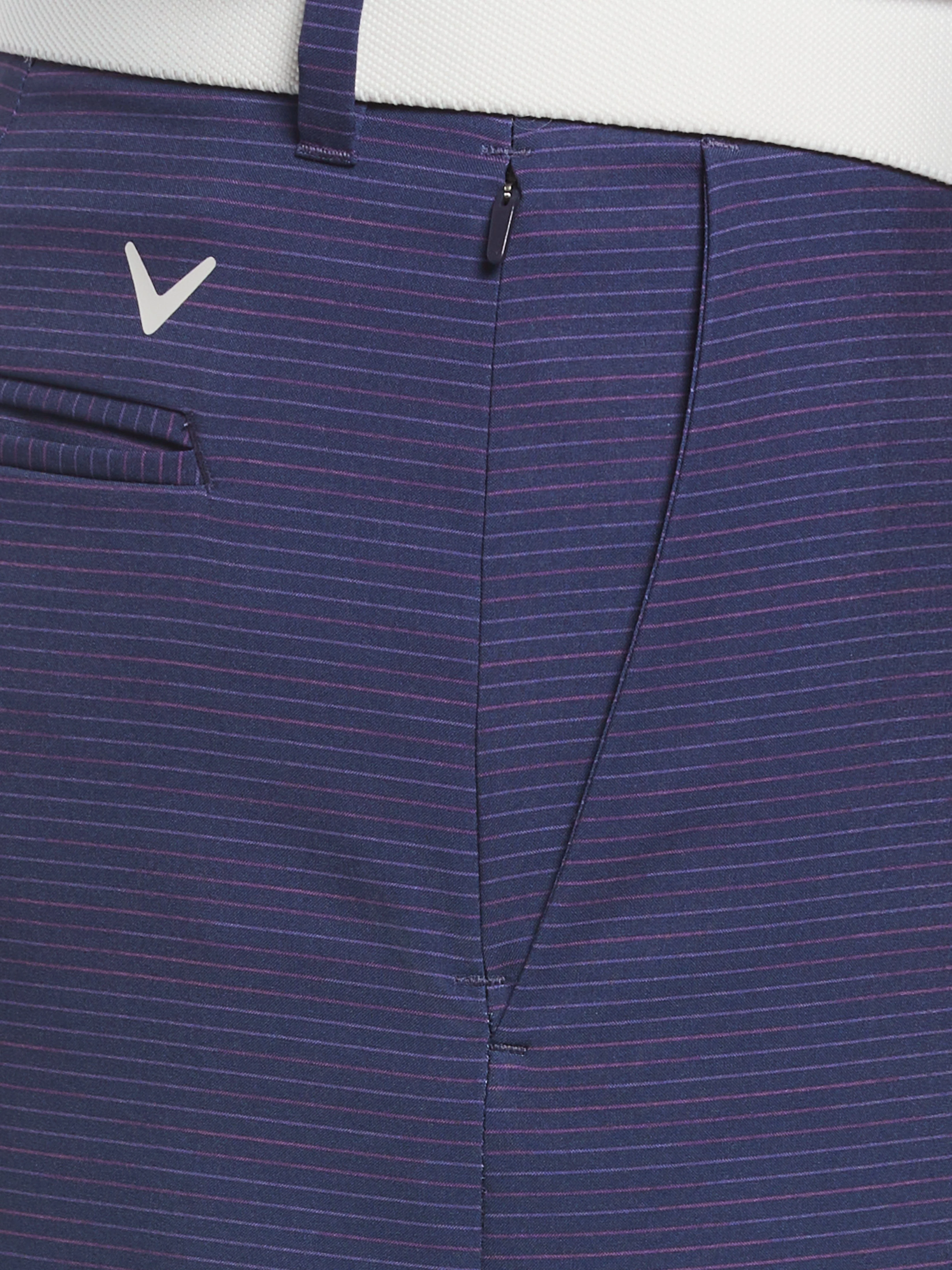 Big & Tall Flat Front Space Dye Fine Line Print Ergo Golf Short - Image 3
