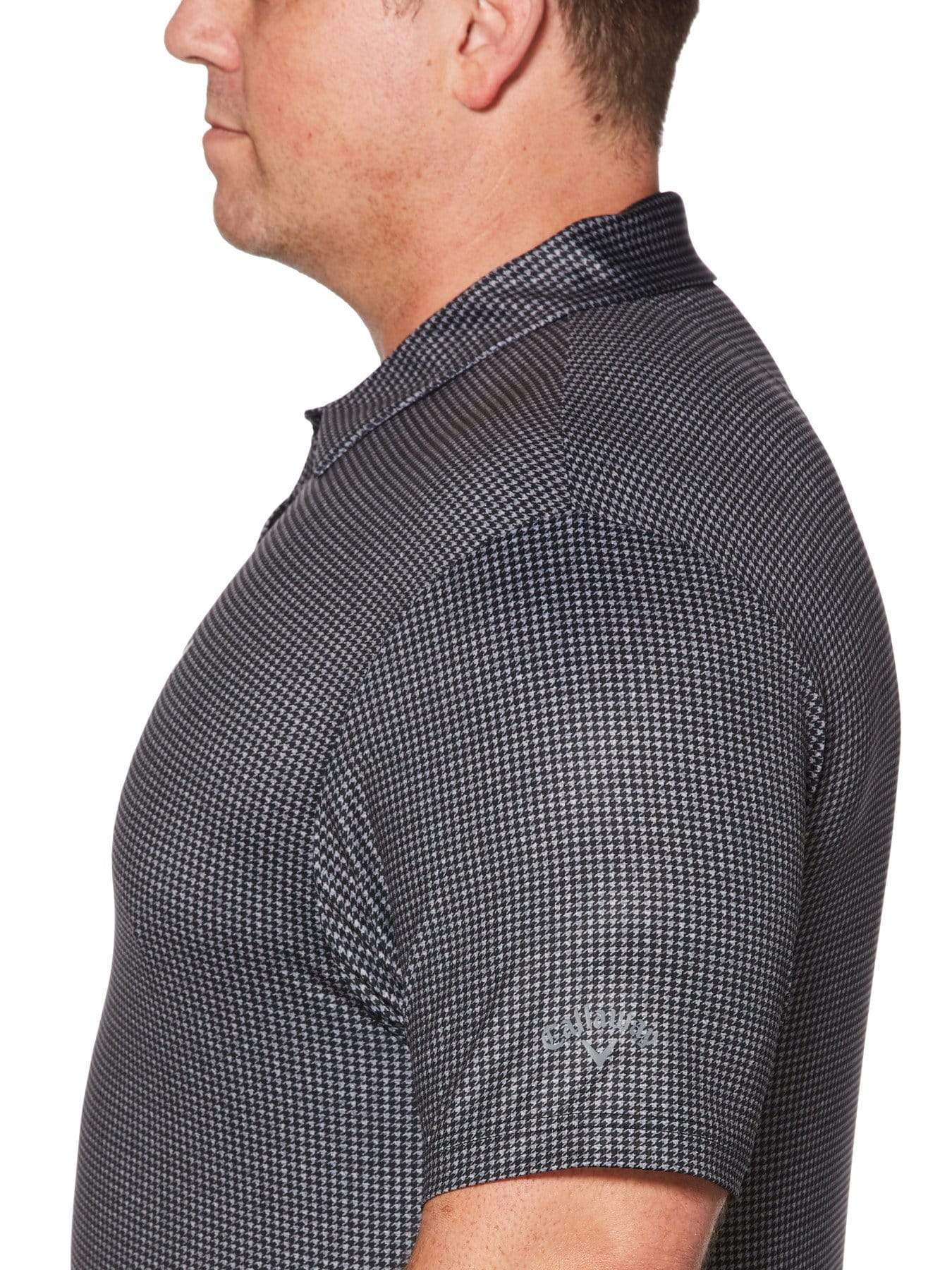 Big & Tall Houndstooth Printed Polo - Image 3