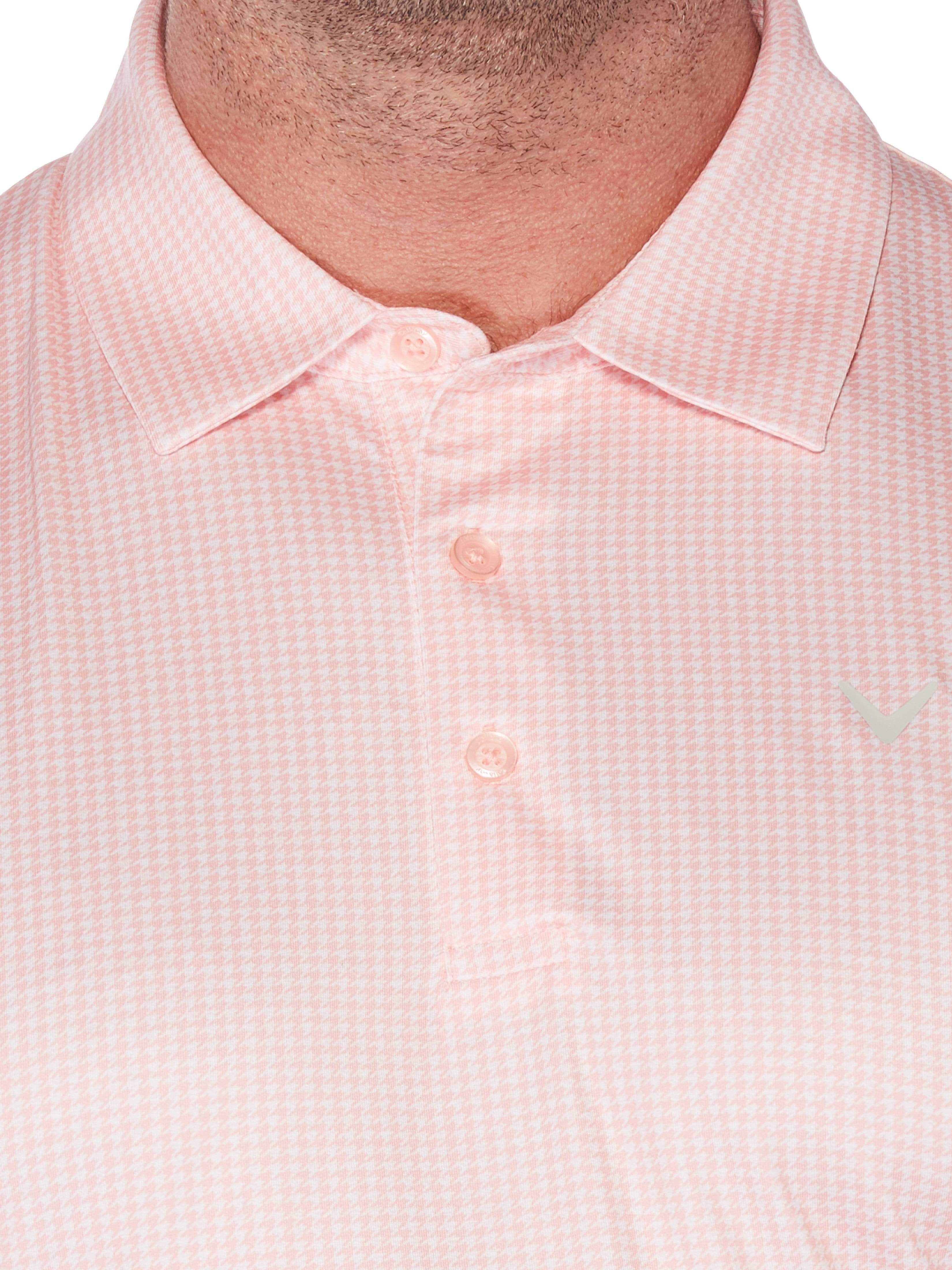Big & Tall Houndstooth Printed Polo - Image 4