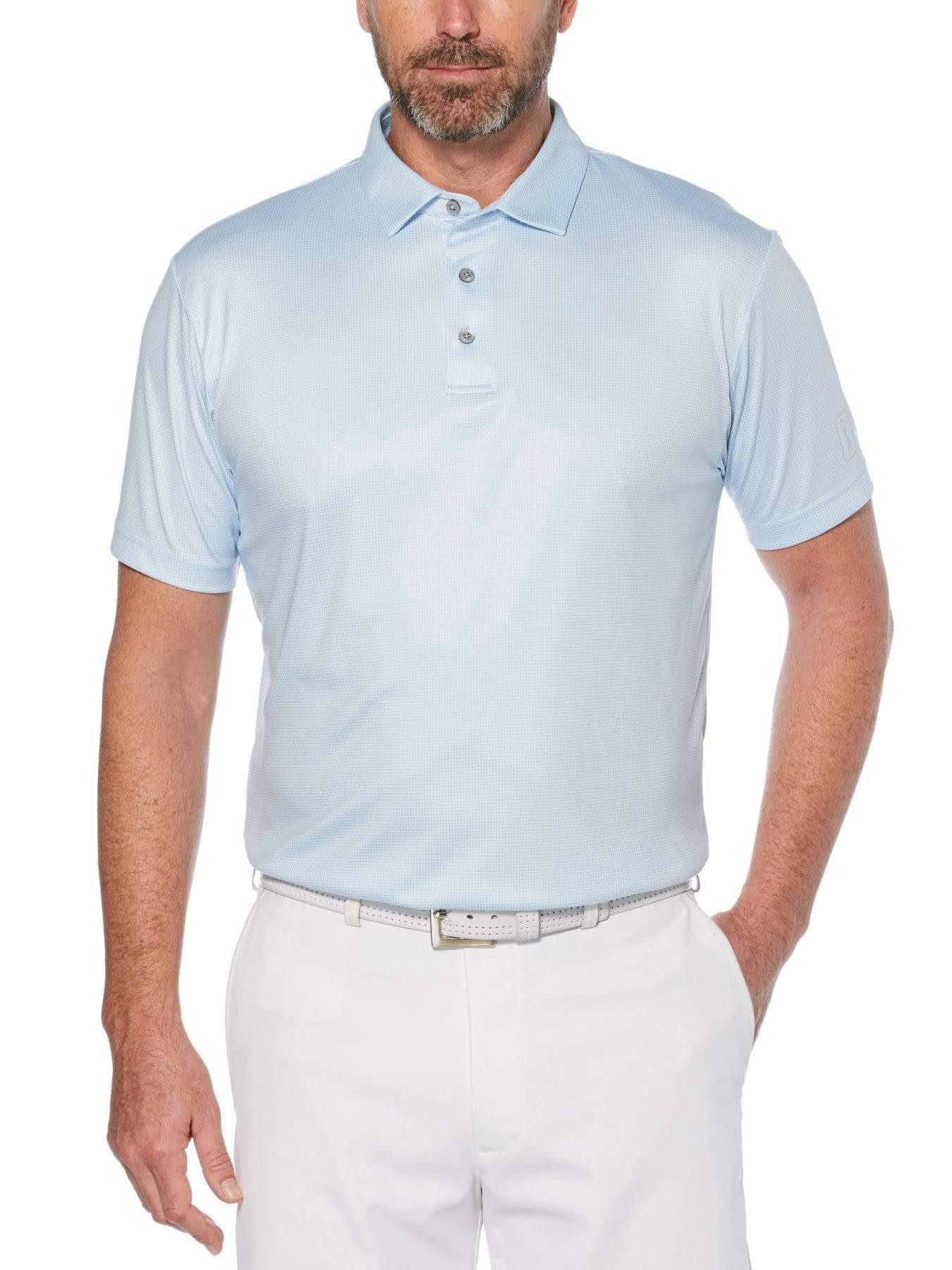 Big & Tall Mini Gingham Print Polo