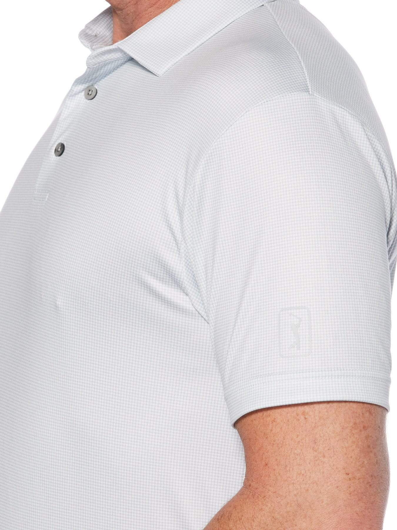 Big & Tall Mini Gingham Print Polo - Image 3
