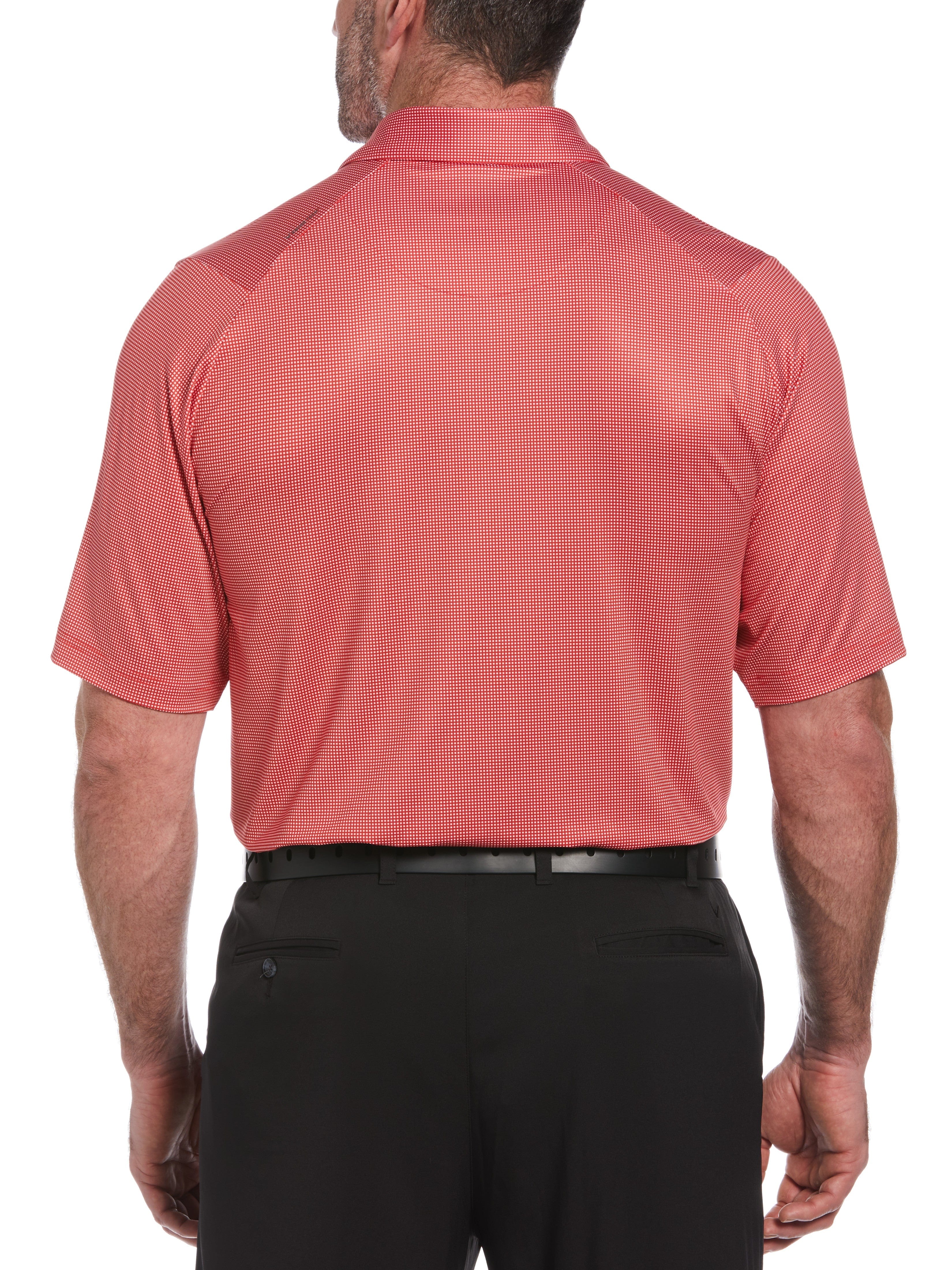 Big & Tall Printed Gingham Swing Tech Polo - Image 2