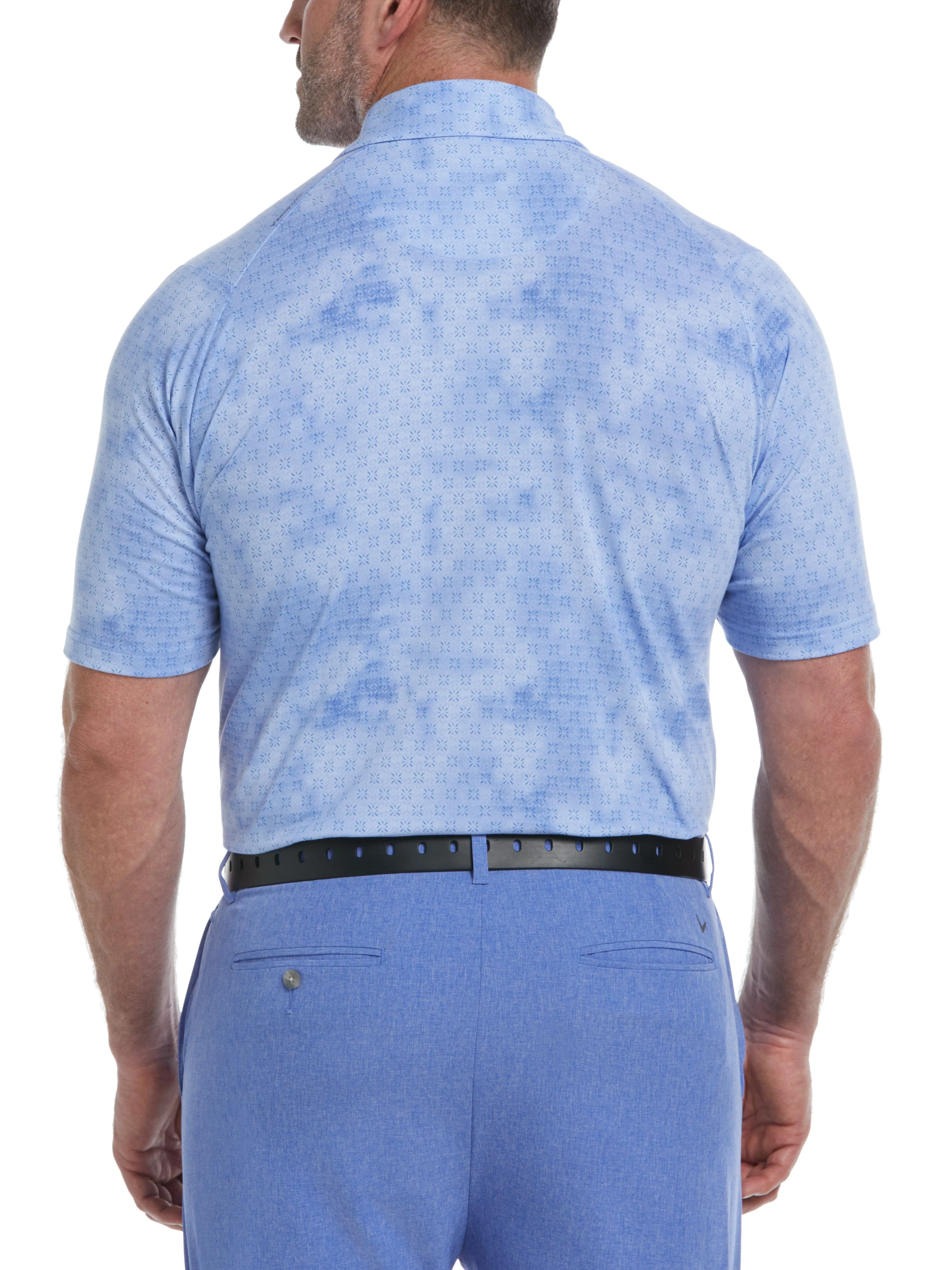 Big & Tall Tie Dye Foulard Print Golf Polo - Image 2