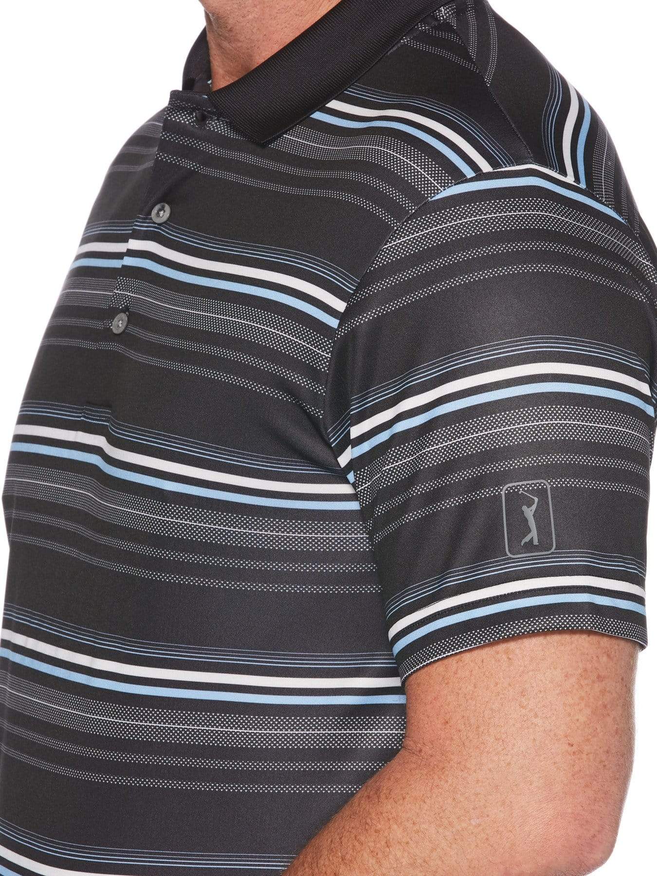 Men's Bold Stripe Geo Print Polo - Image 3