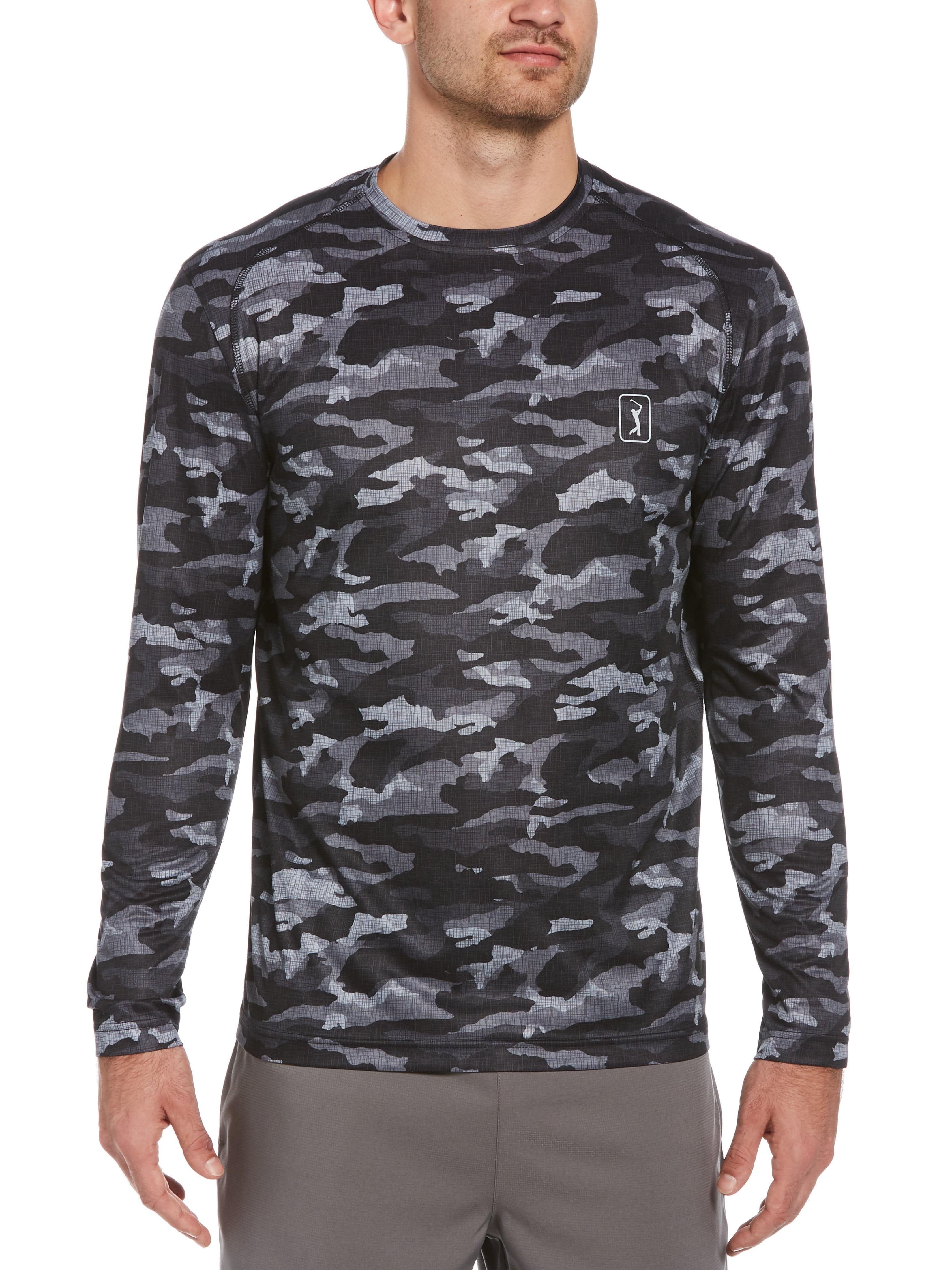 Men's Camo Printed Crew Neck Golf Shirt