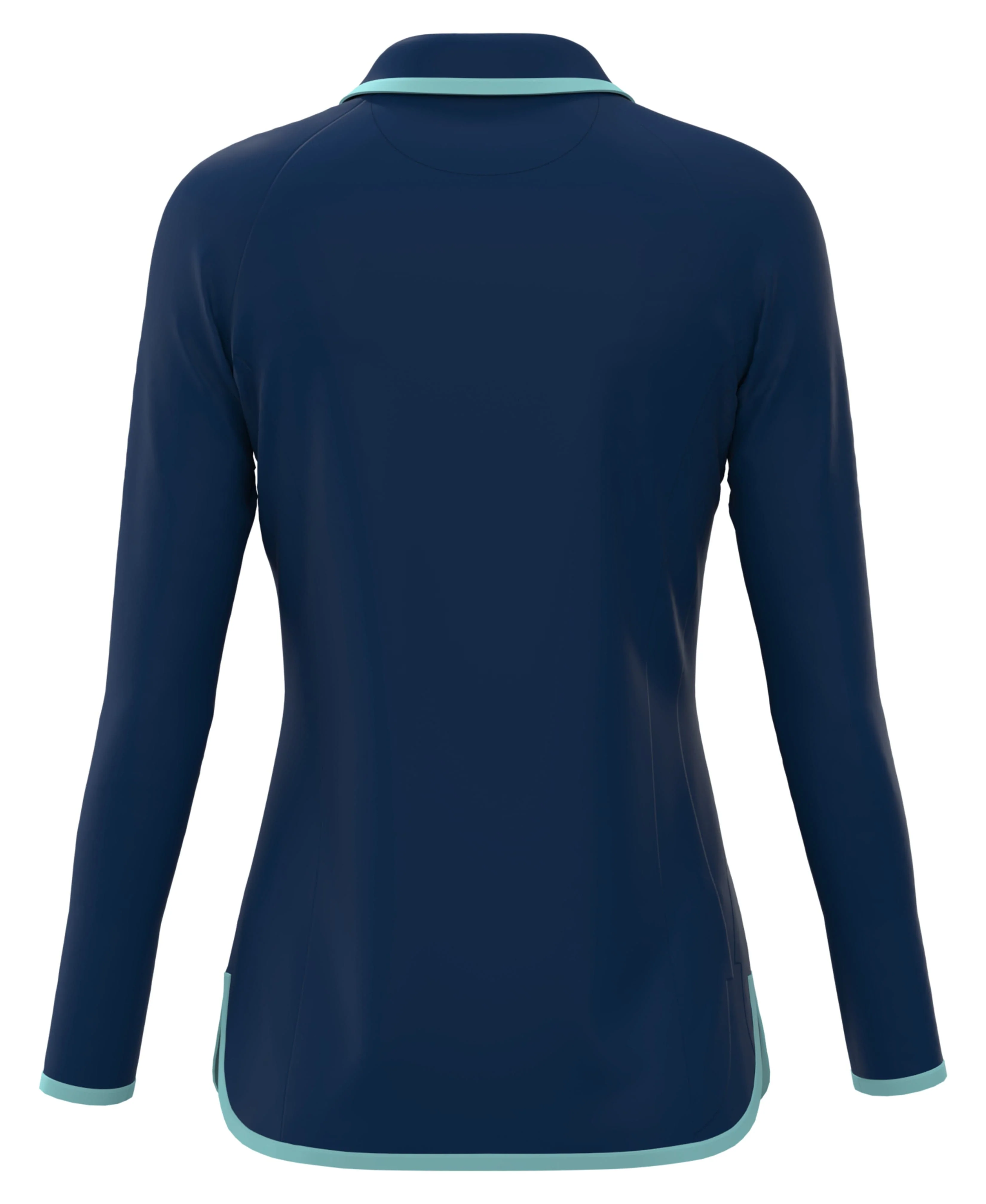 Women's Contrast Rounded Hem Golf Polo - Image 6