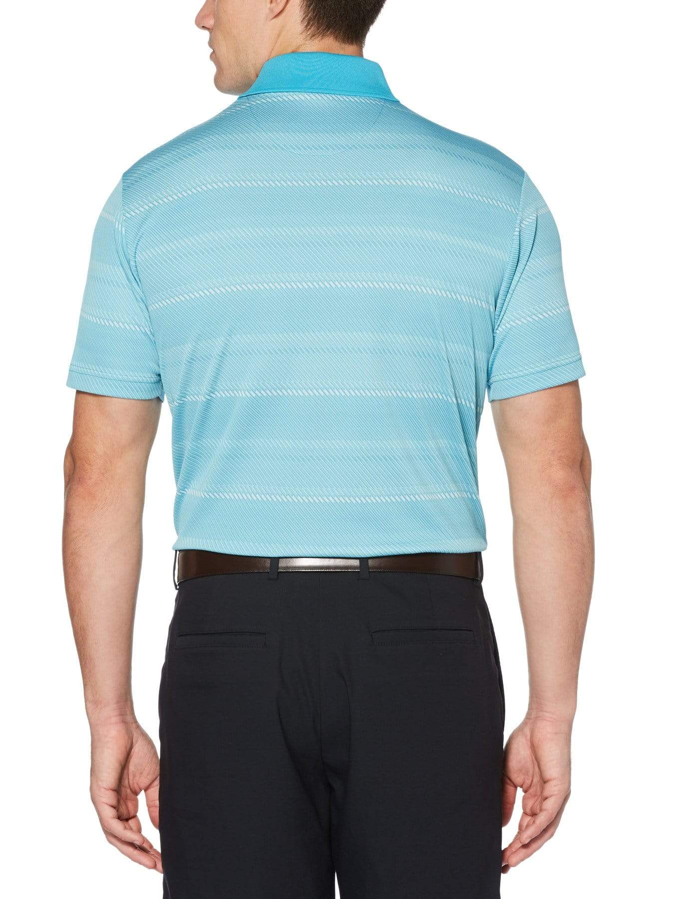 Men's Diagonal Striped Jacquard Polo - Image 2