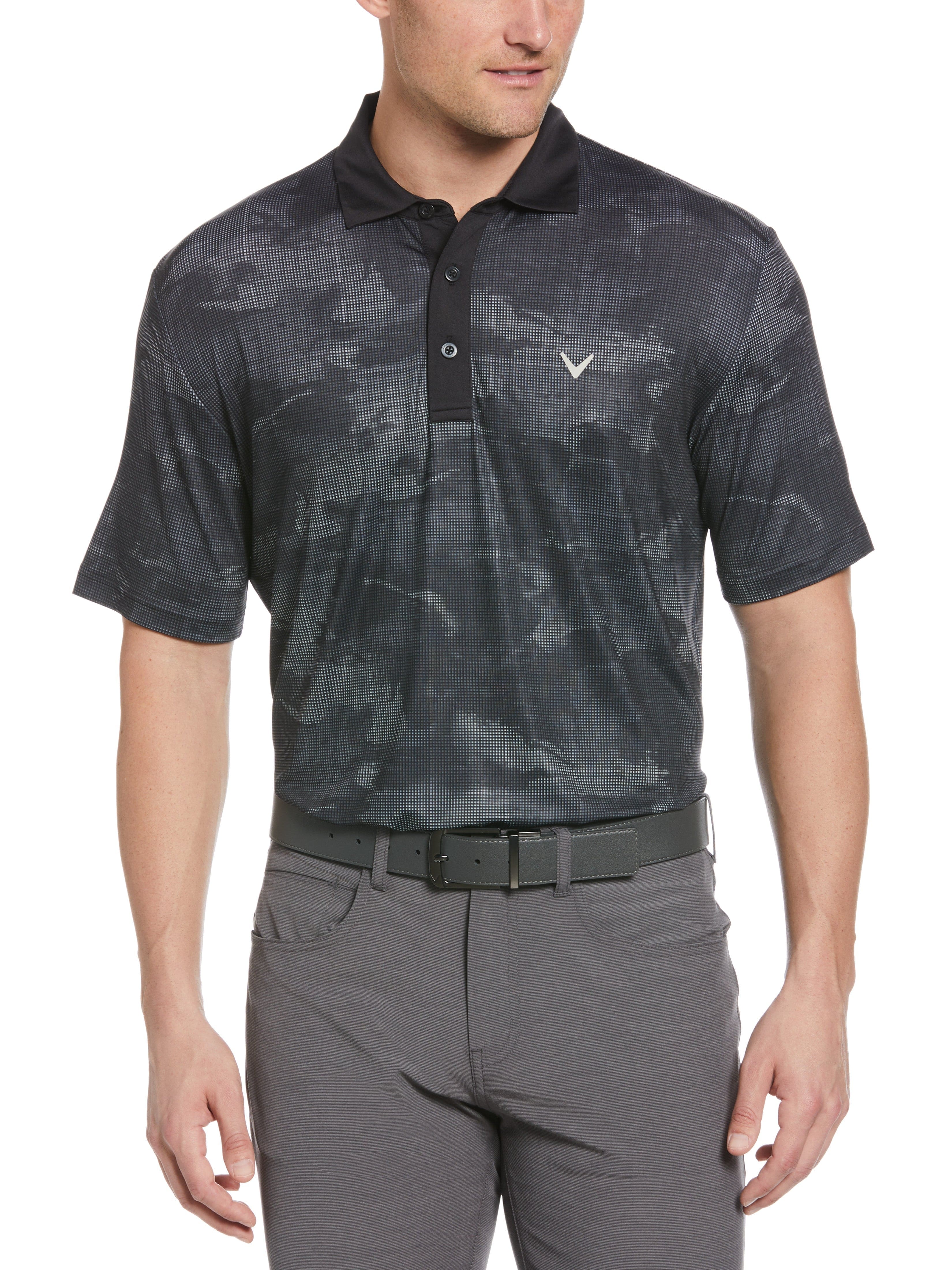 Men's Digital Camo Print Golf Polo