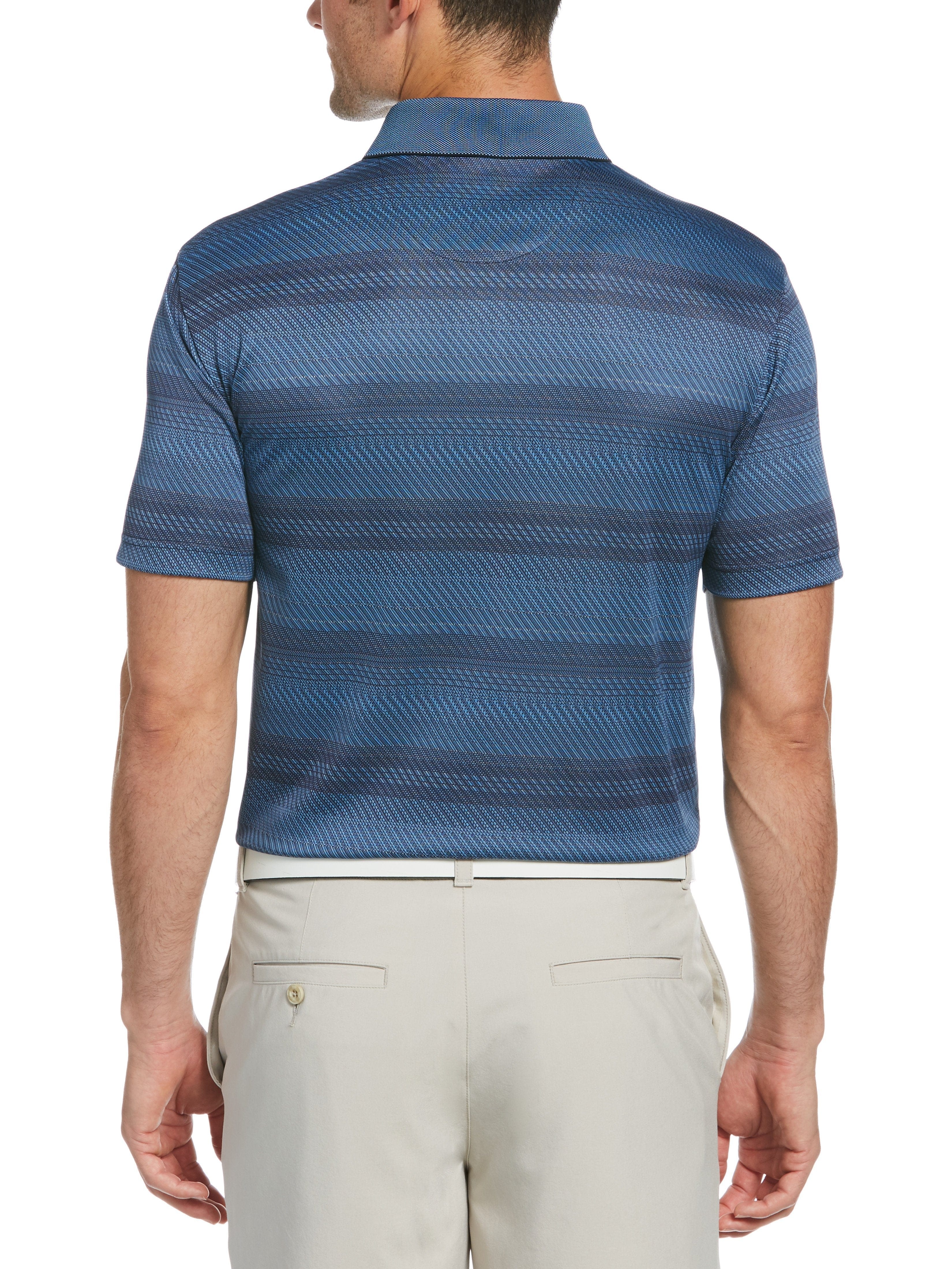 Men's Digital Striped Jacquard Polo - Image 2