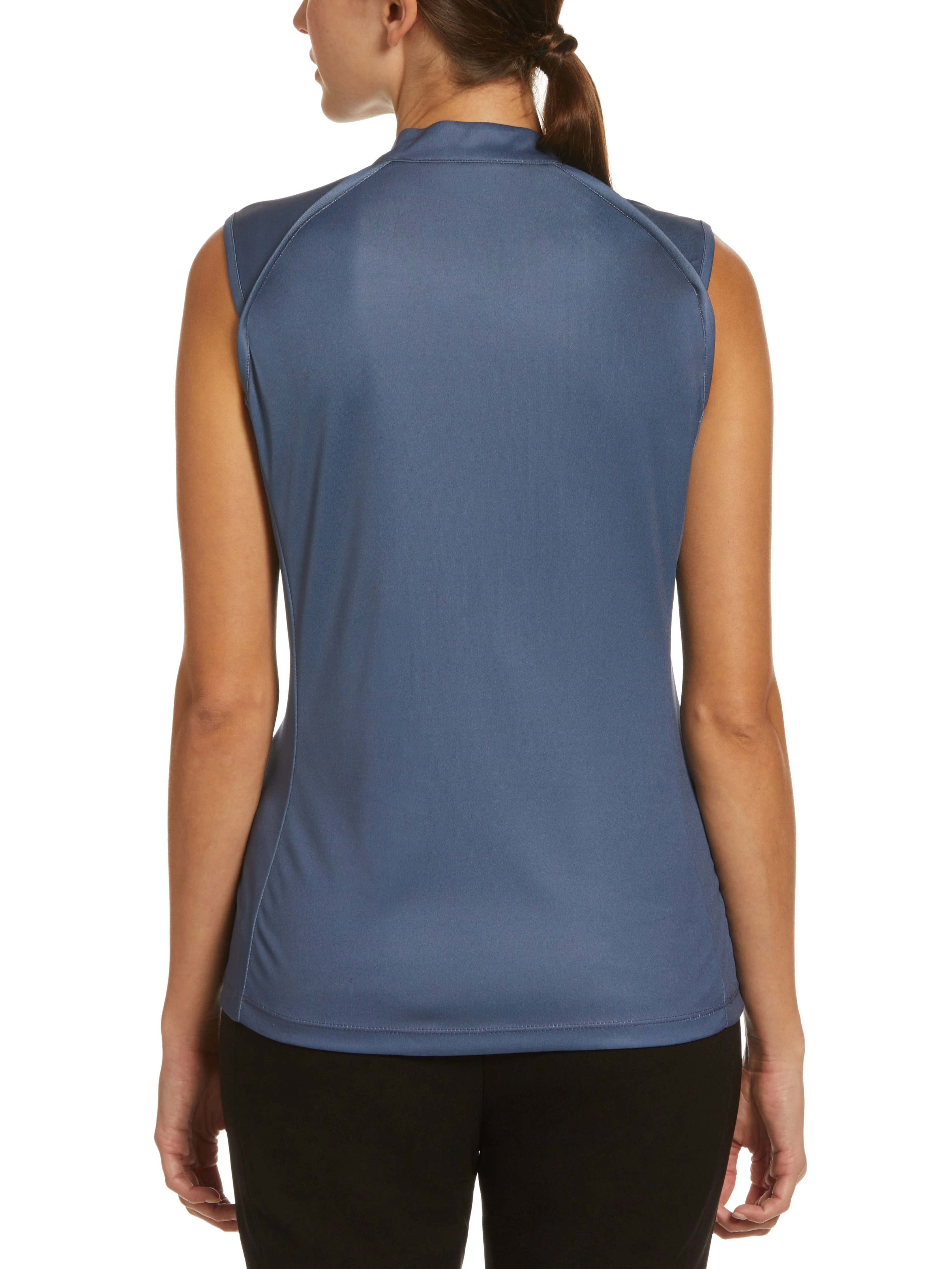 Women's Digitized Print Color Block Quarter Zip Golf Polo - Image 2