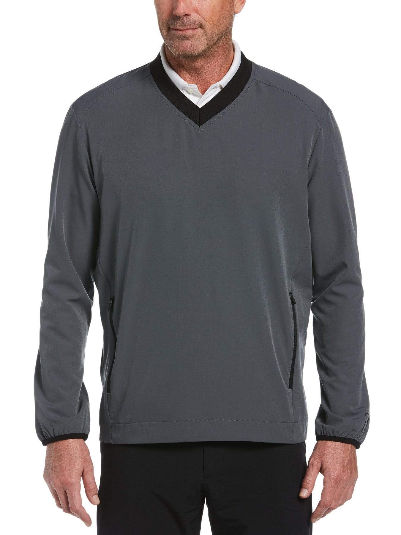 Men's Dobby-Back Stretch V-Neck Pullover