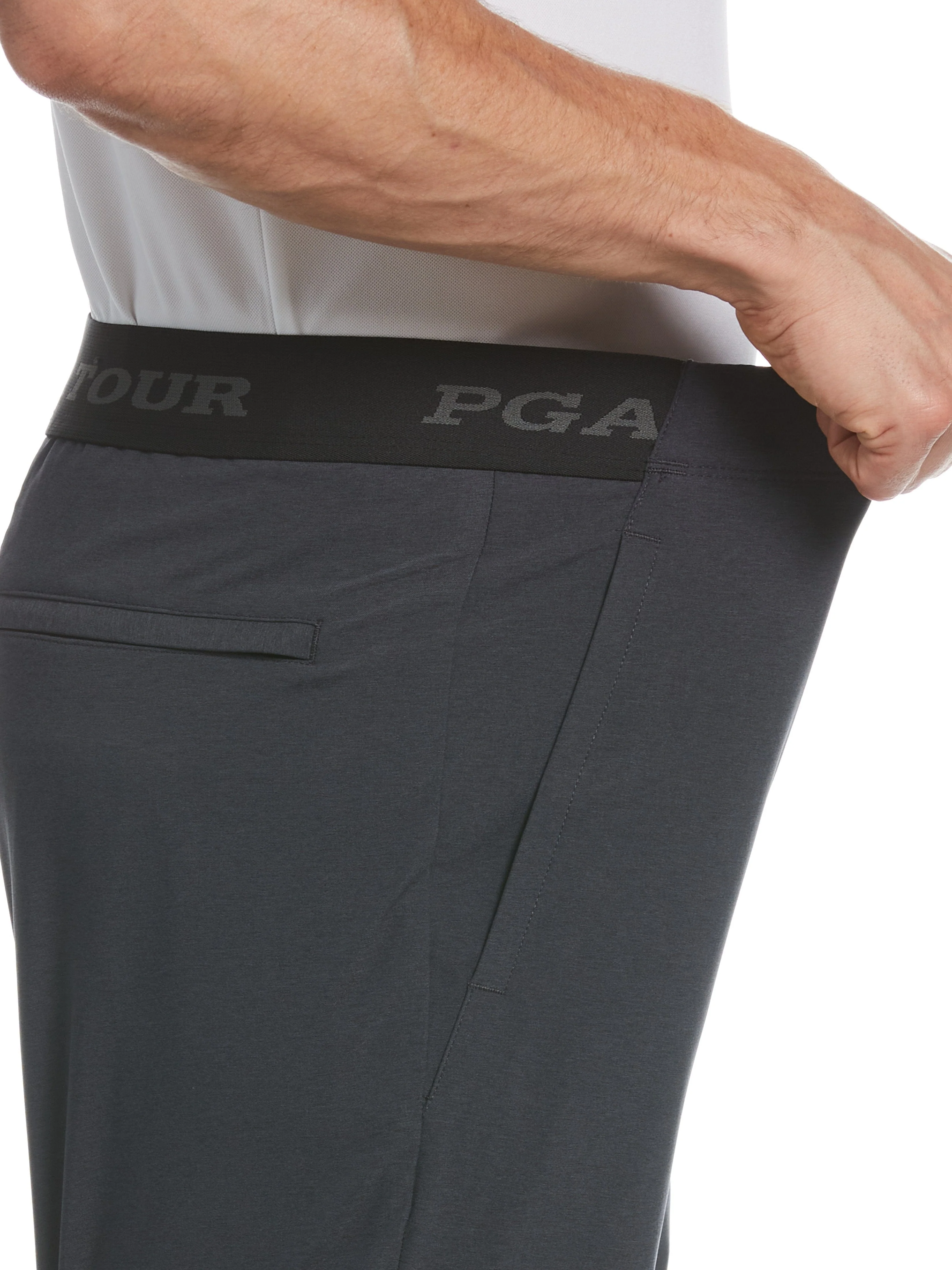 Men's Exposed Elastic Waistband Dobby Golf Short - Image 3