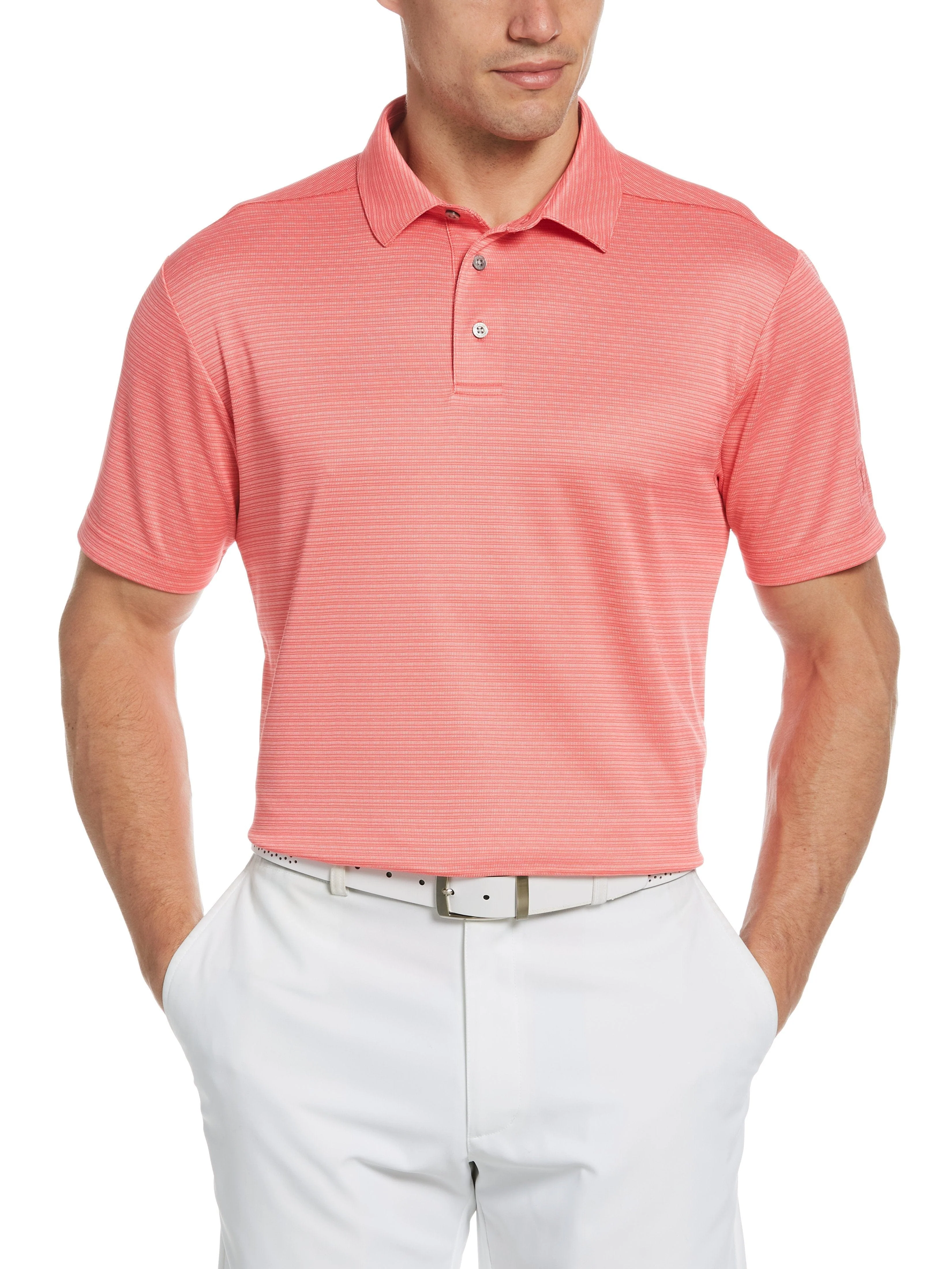 Men's Faded Box Jacquard Golf Polo