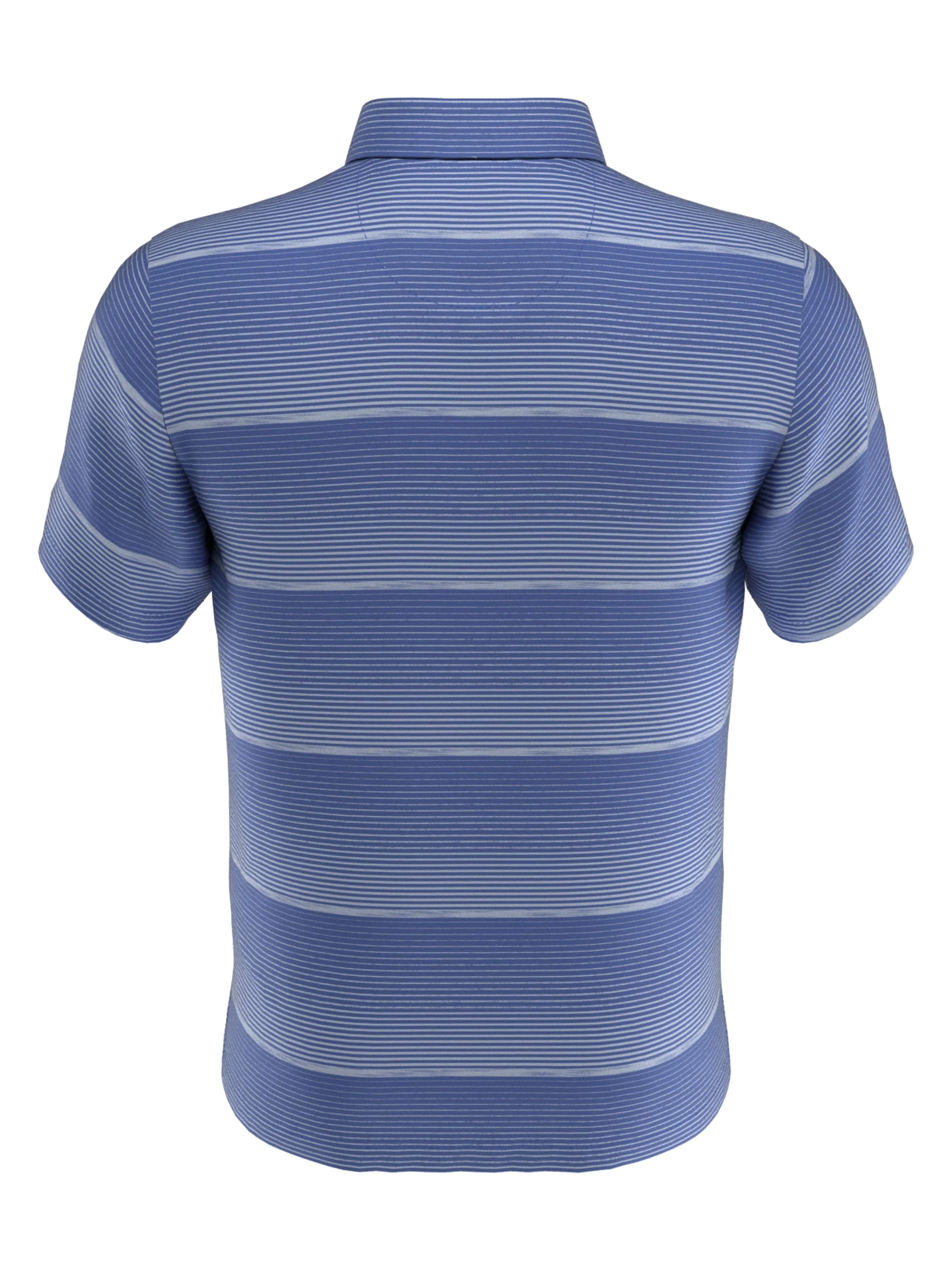 Boys Faded Space Dye Striped Golf Polo - Image 2