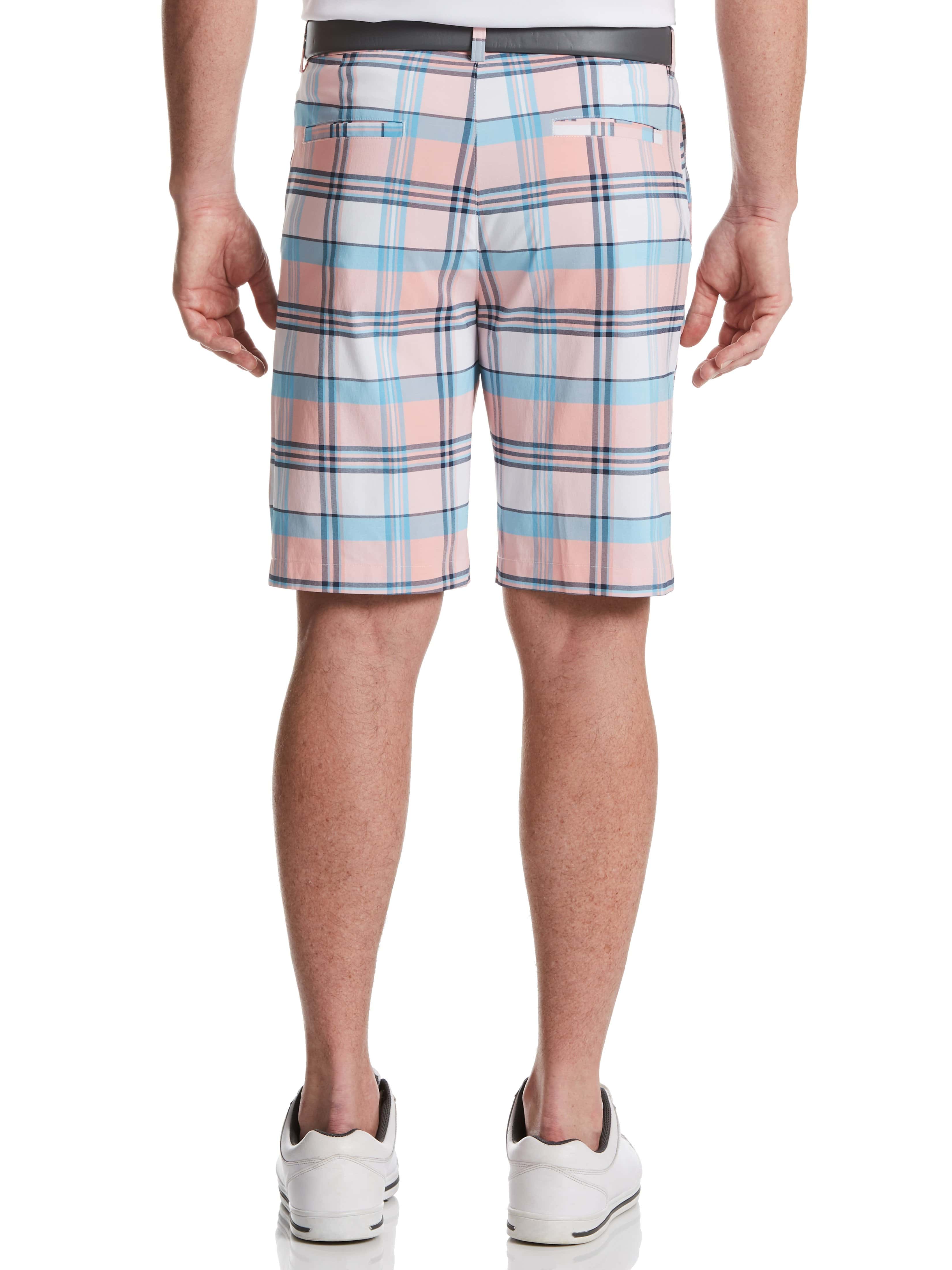 Men's Flat Front Heathered Plaid with Active Waistband and Media Pocket - Image 2
