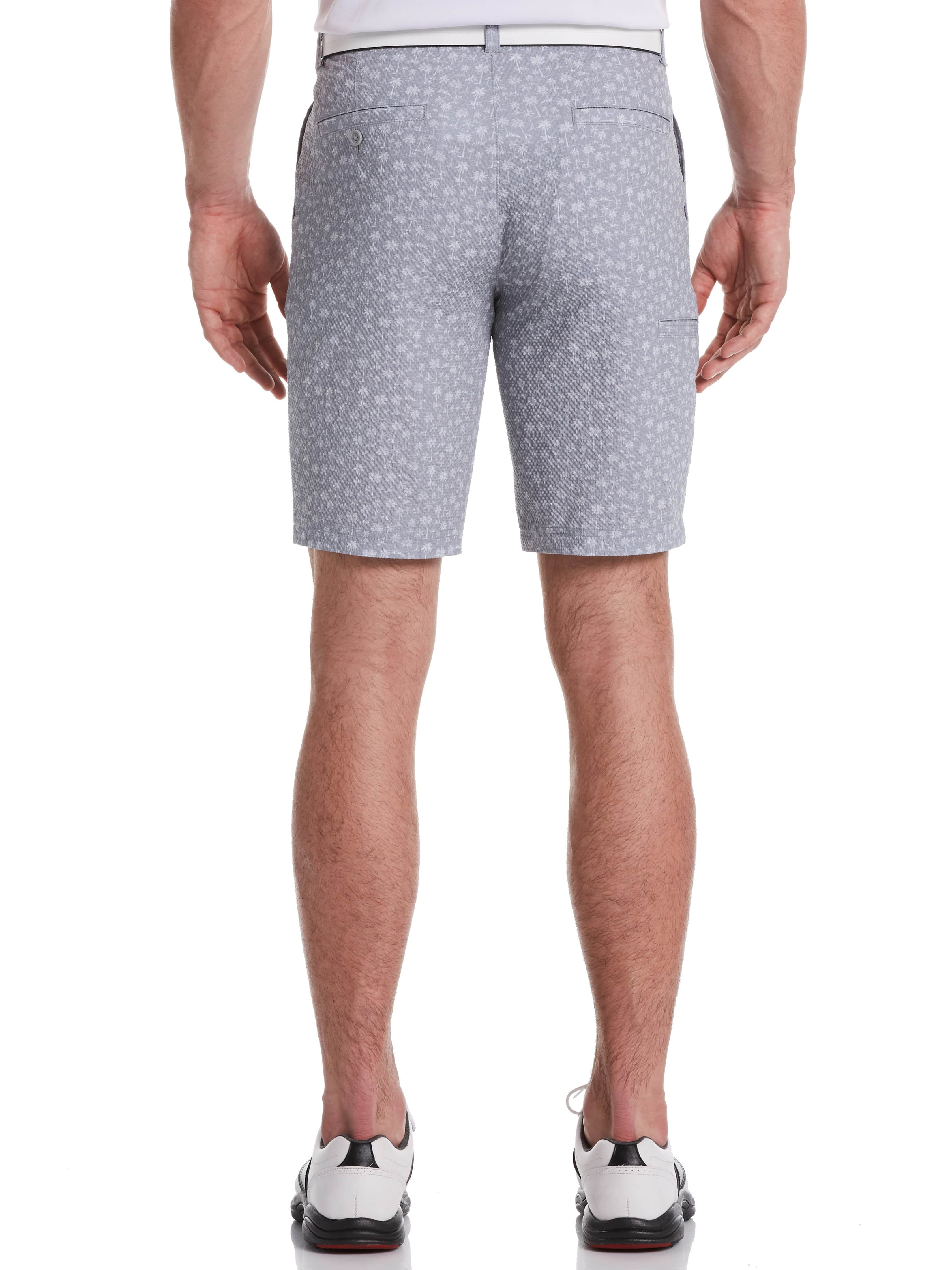 Men's Flat Front Palm Print Golf Short with Active Waistband - Image 2