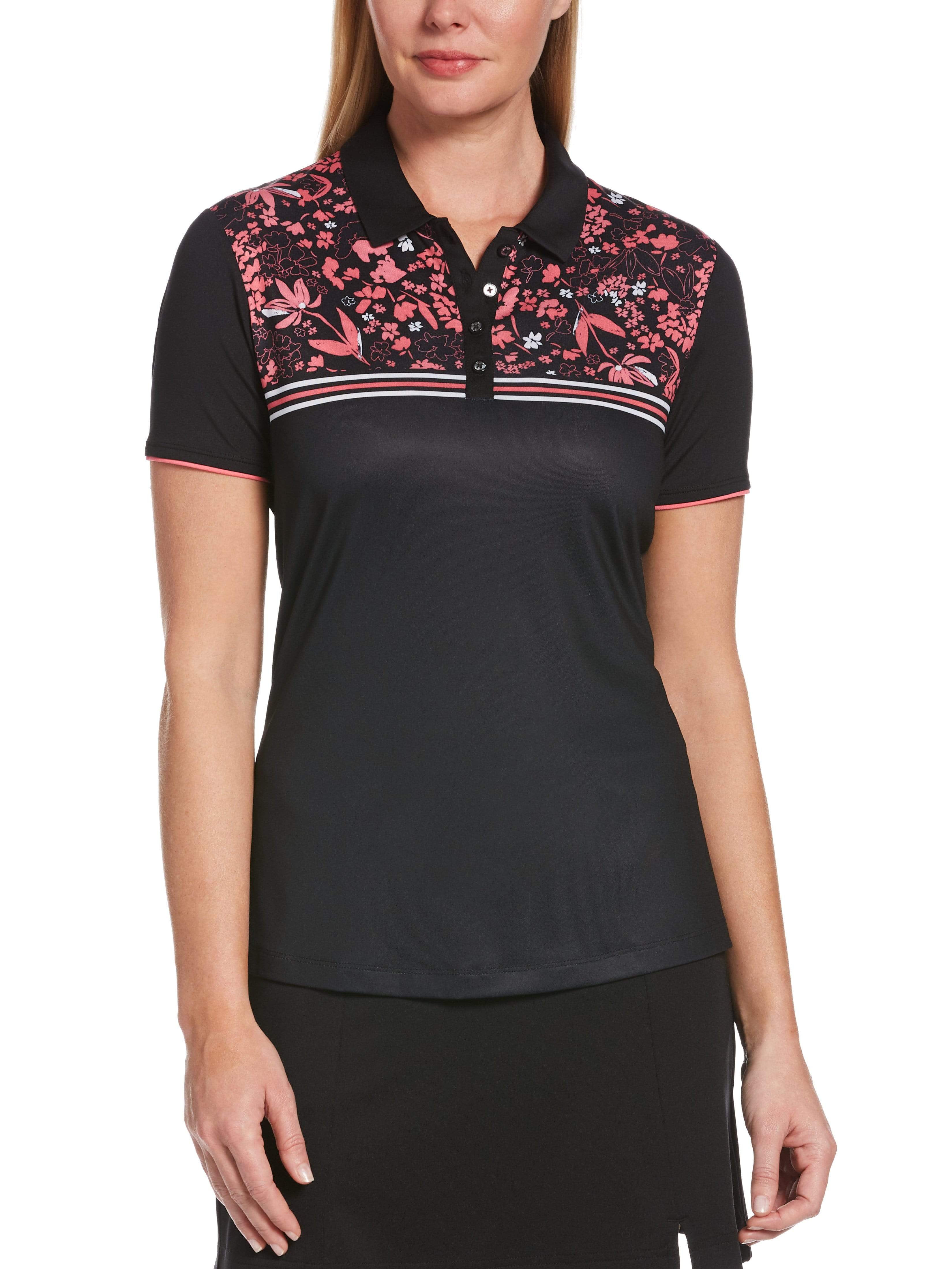 Women's Floral Print Chest Polo