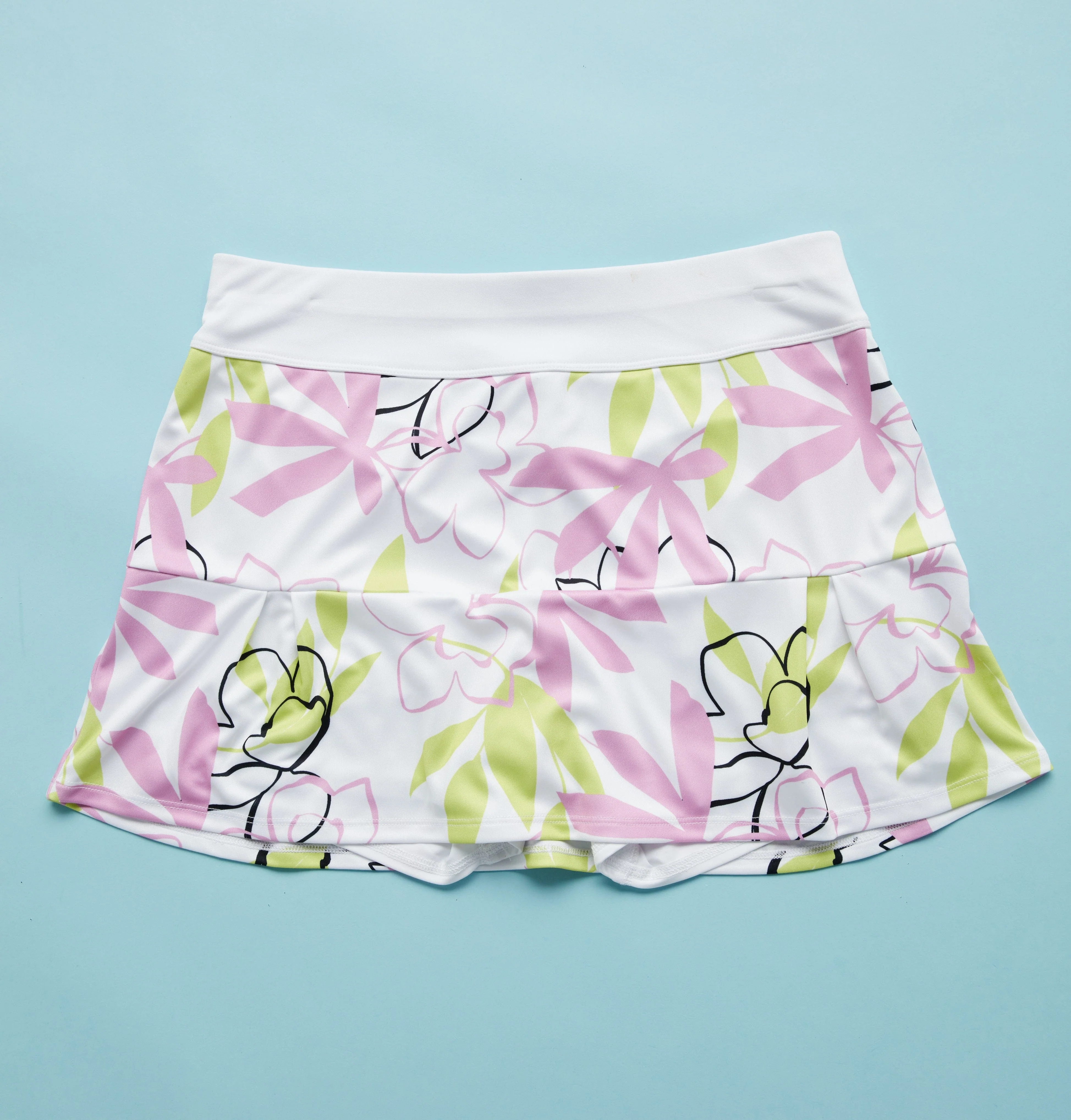 Women's Floral Print Tennis Skort with Pleats - Image 4