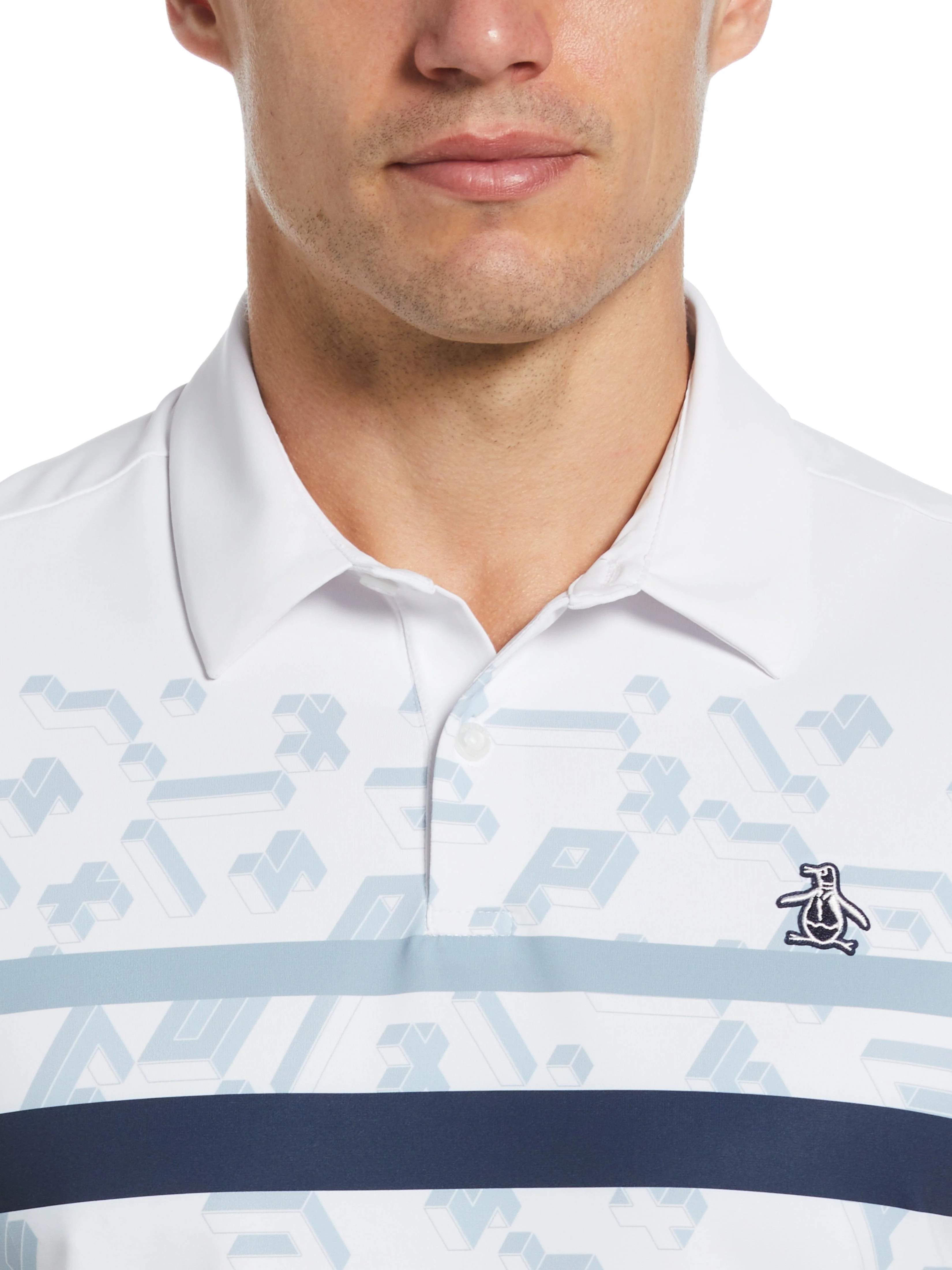 Men's Got Game Engineered Stripe Block Print Polo - Image 3
