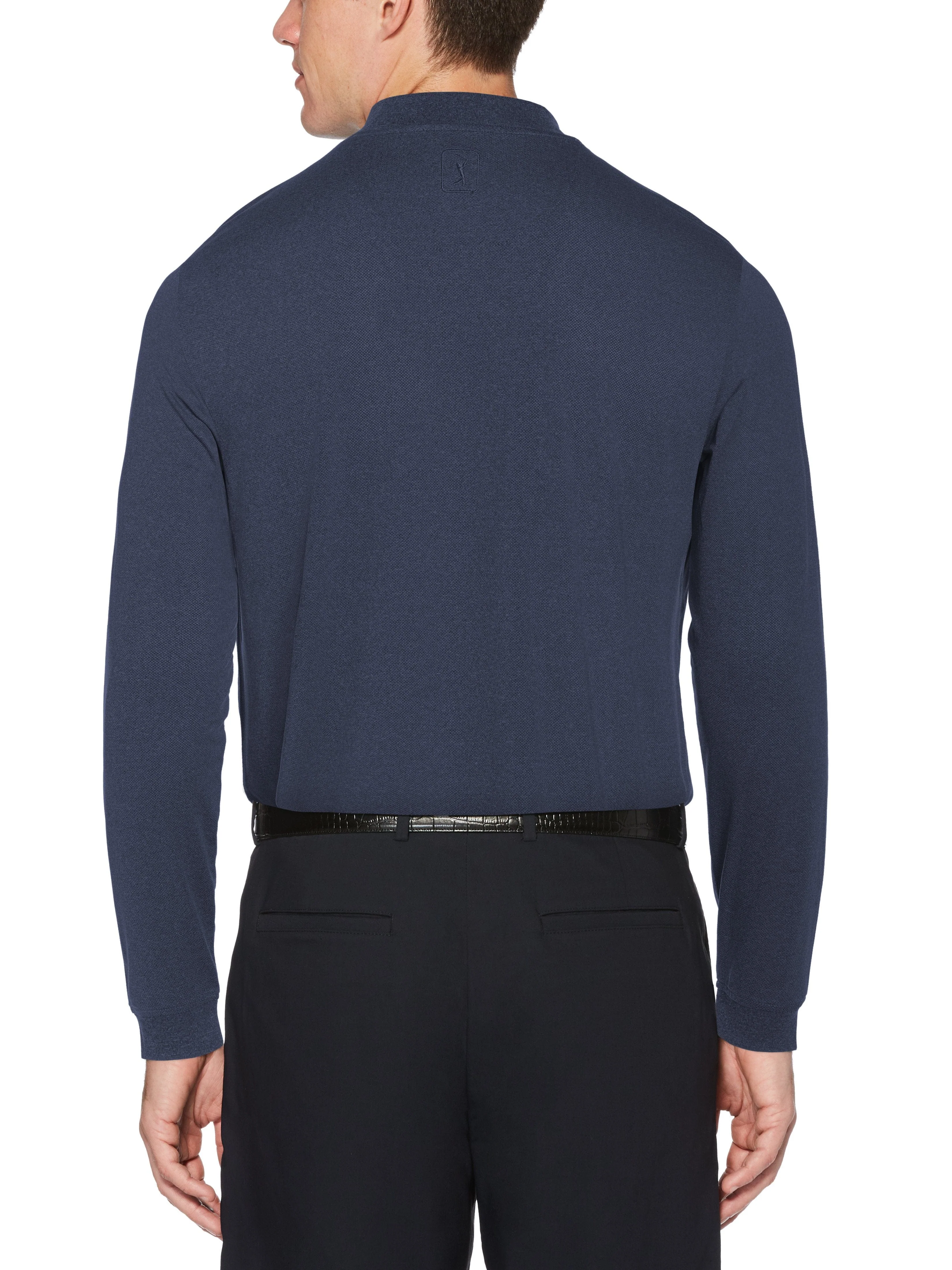 Men's Heather Ventilated Mock Neck Shirt - Image 2