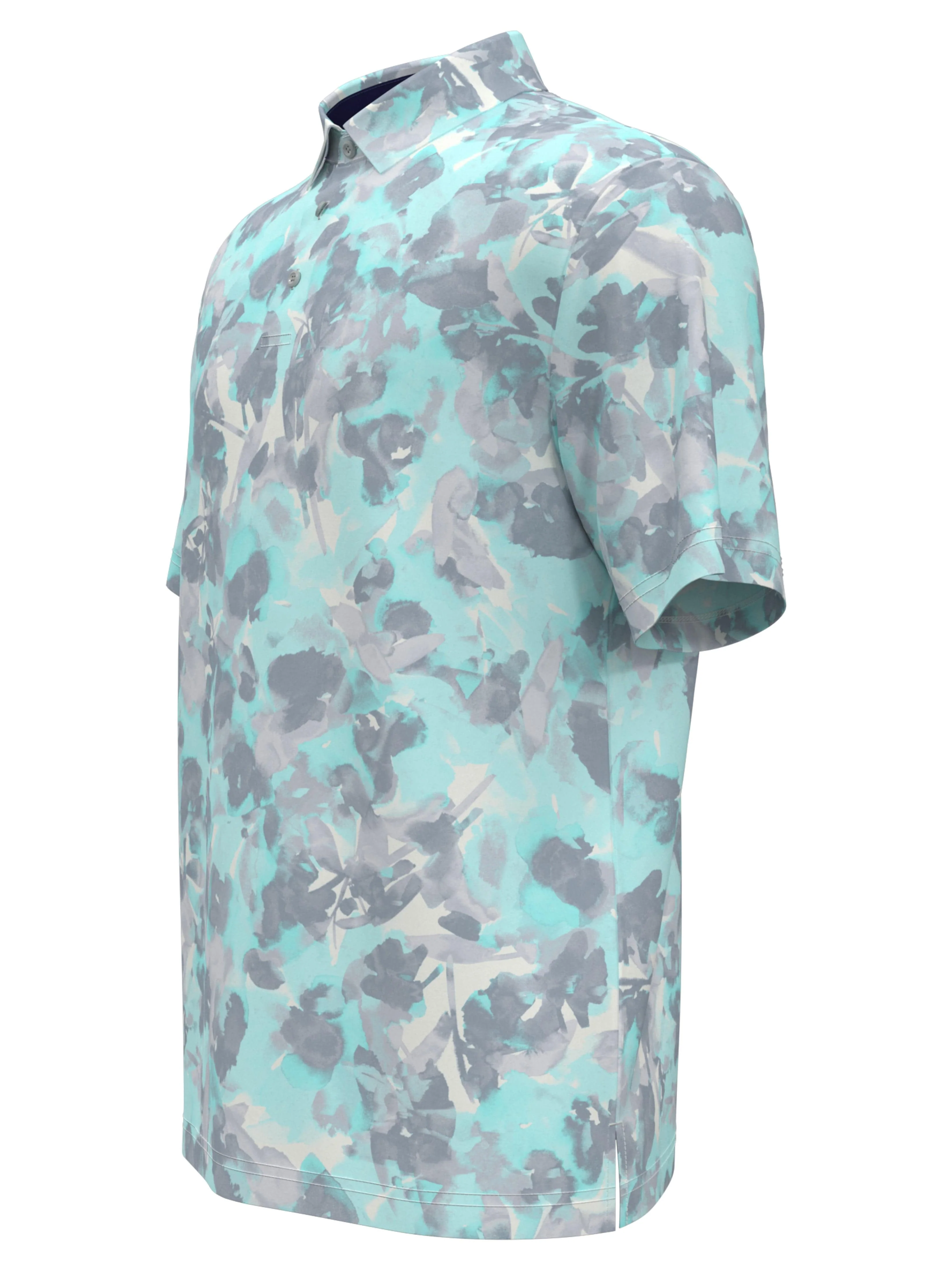 Men's Hidden Floral Print Golf Polo - Image 3