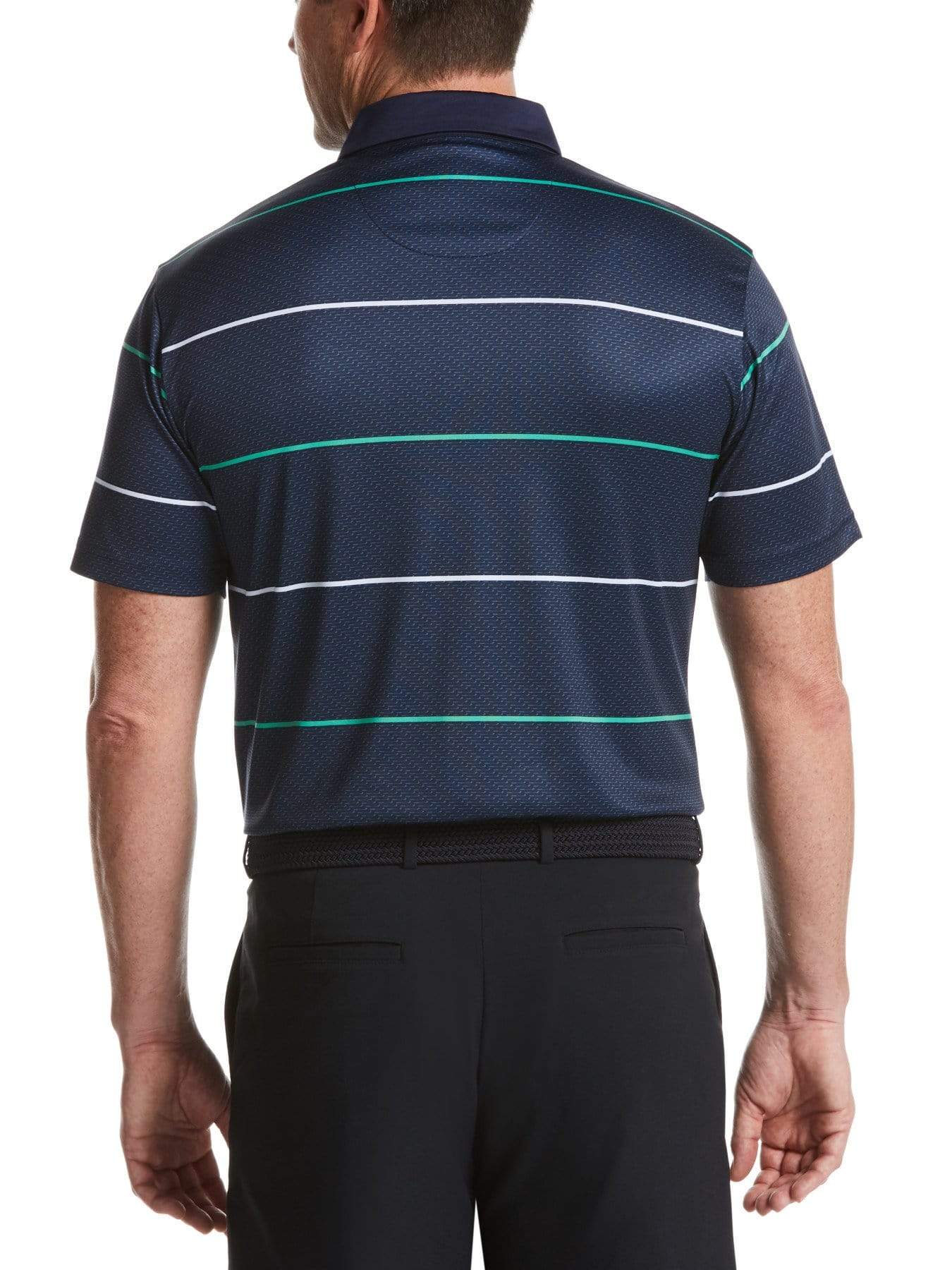 Men's Horizontal Stripe Polo - Image 2