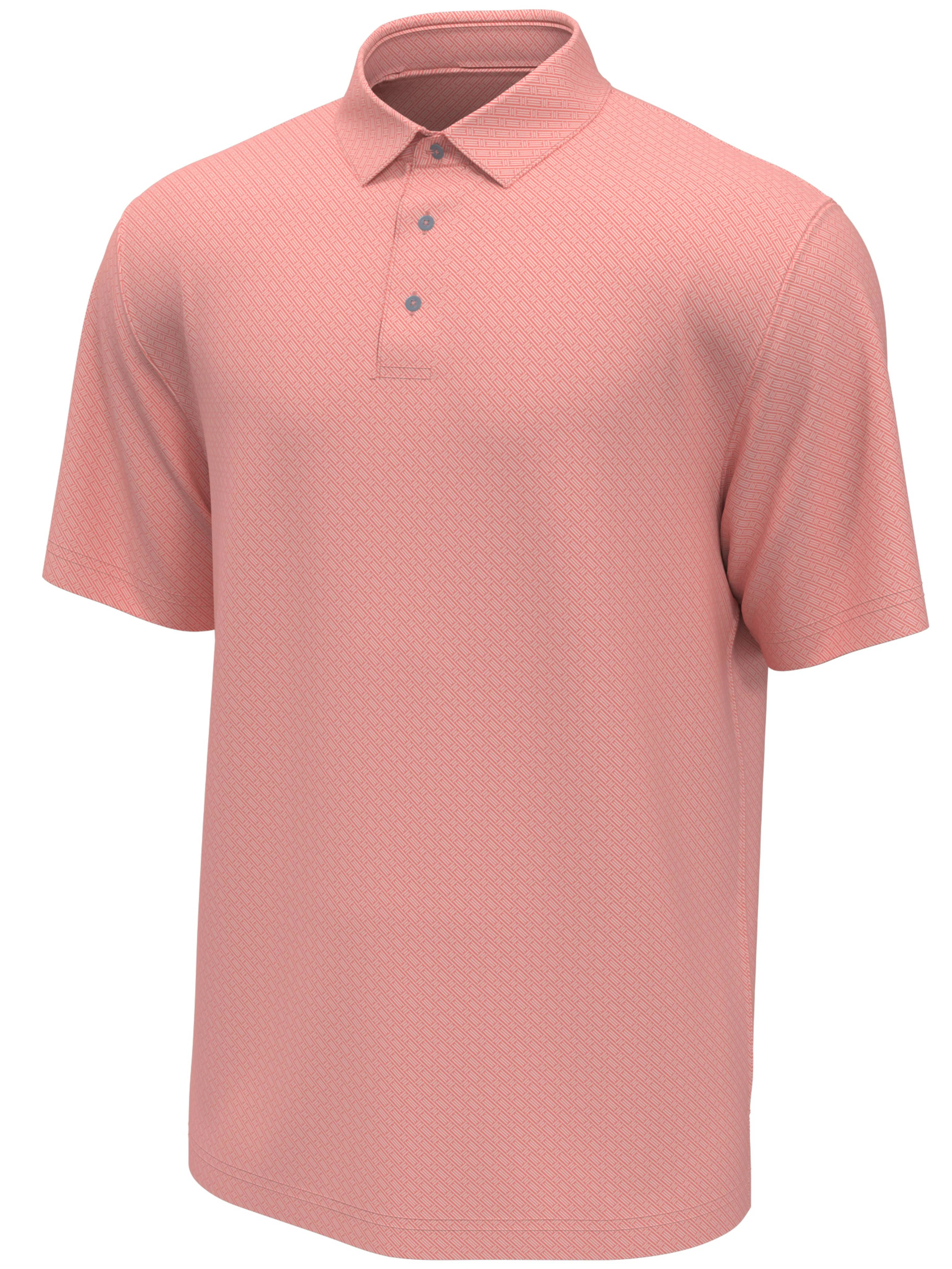 Big & Tall Jacquard 2 Color Geometric Golf Polo - Image 3