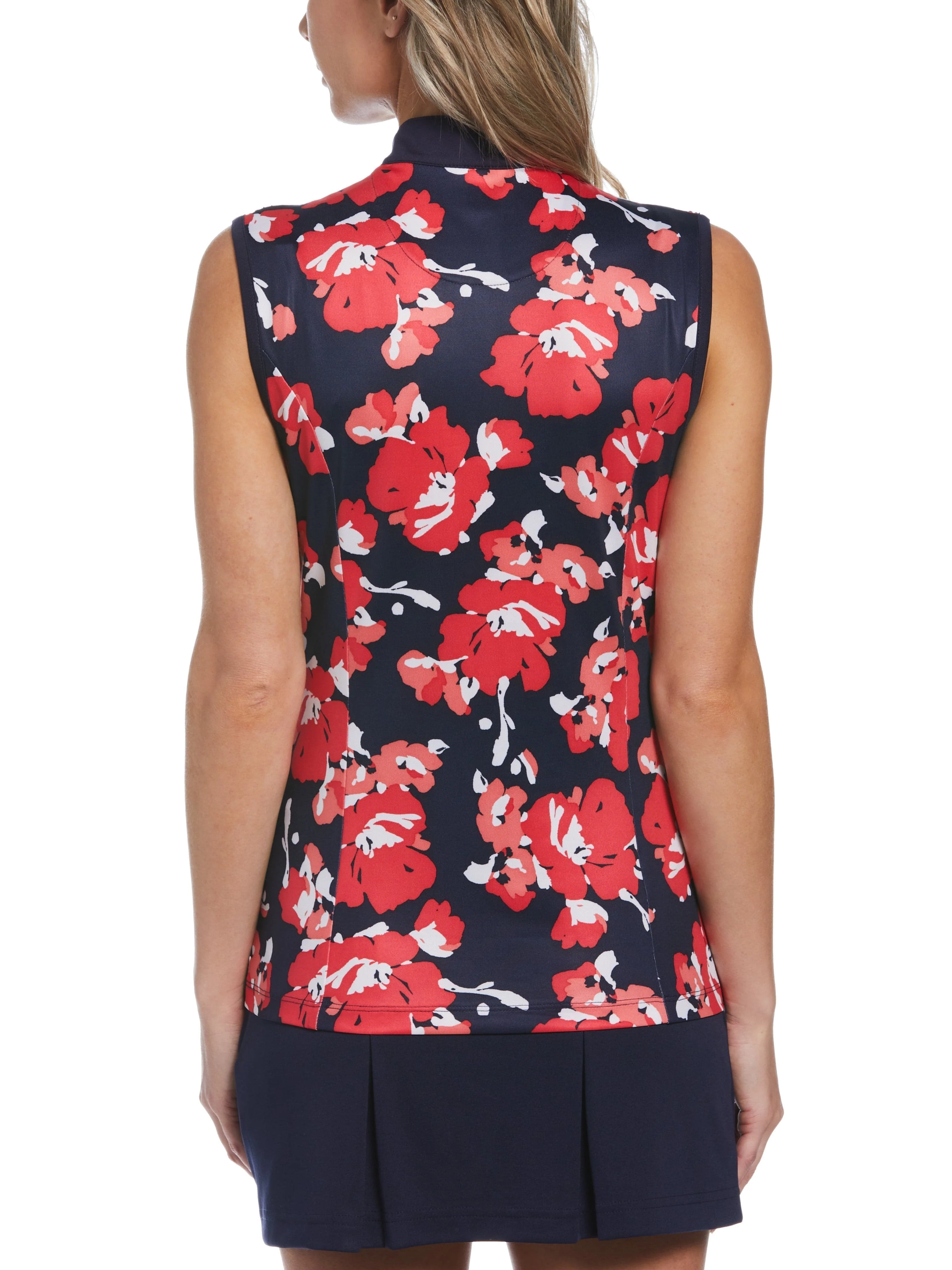 Women's Large Scale Floral Print Golf Polo - Image 2