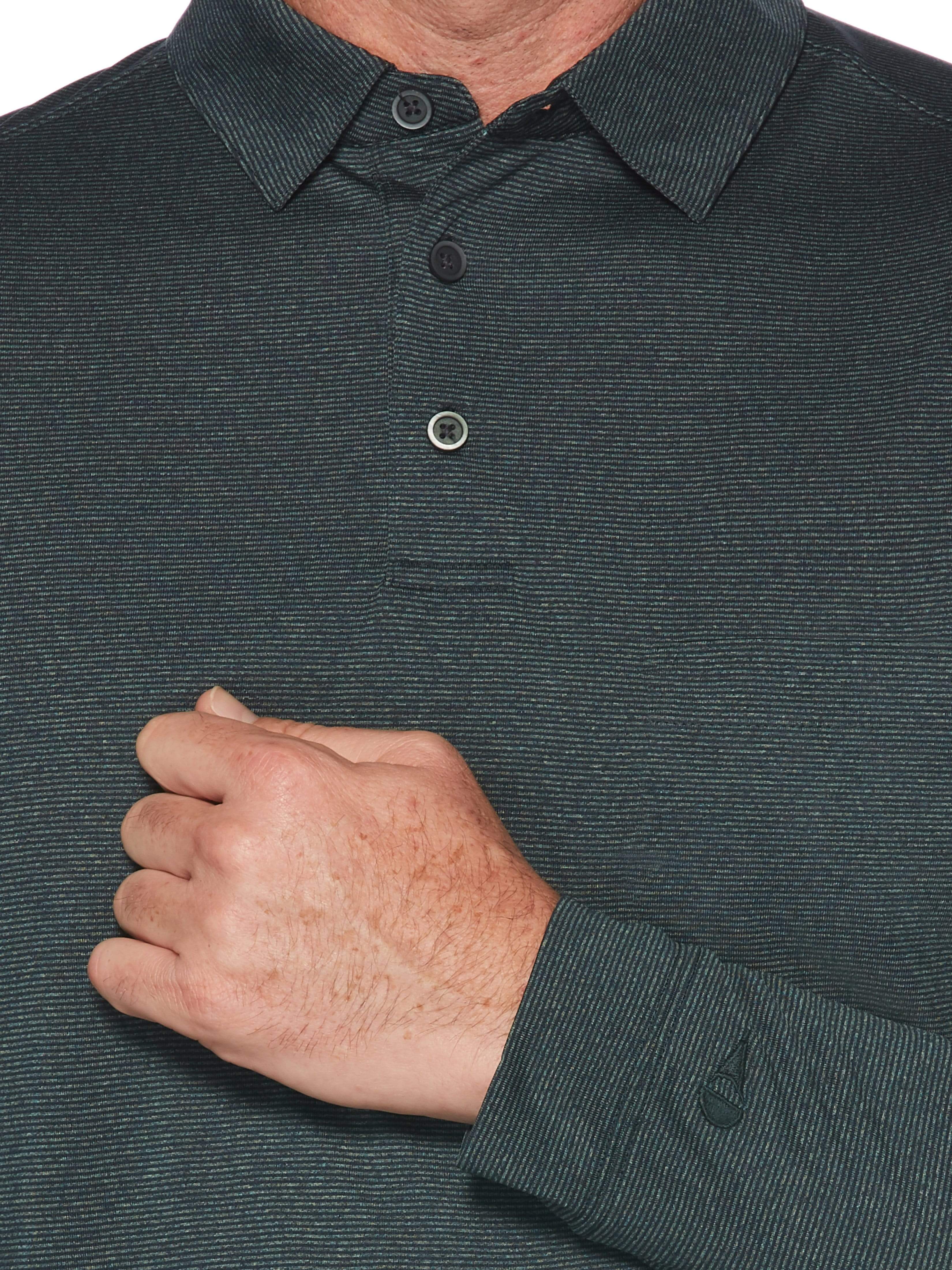 Men's Long Sleeve Knit Polo - Image 3