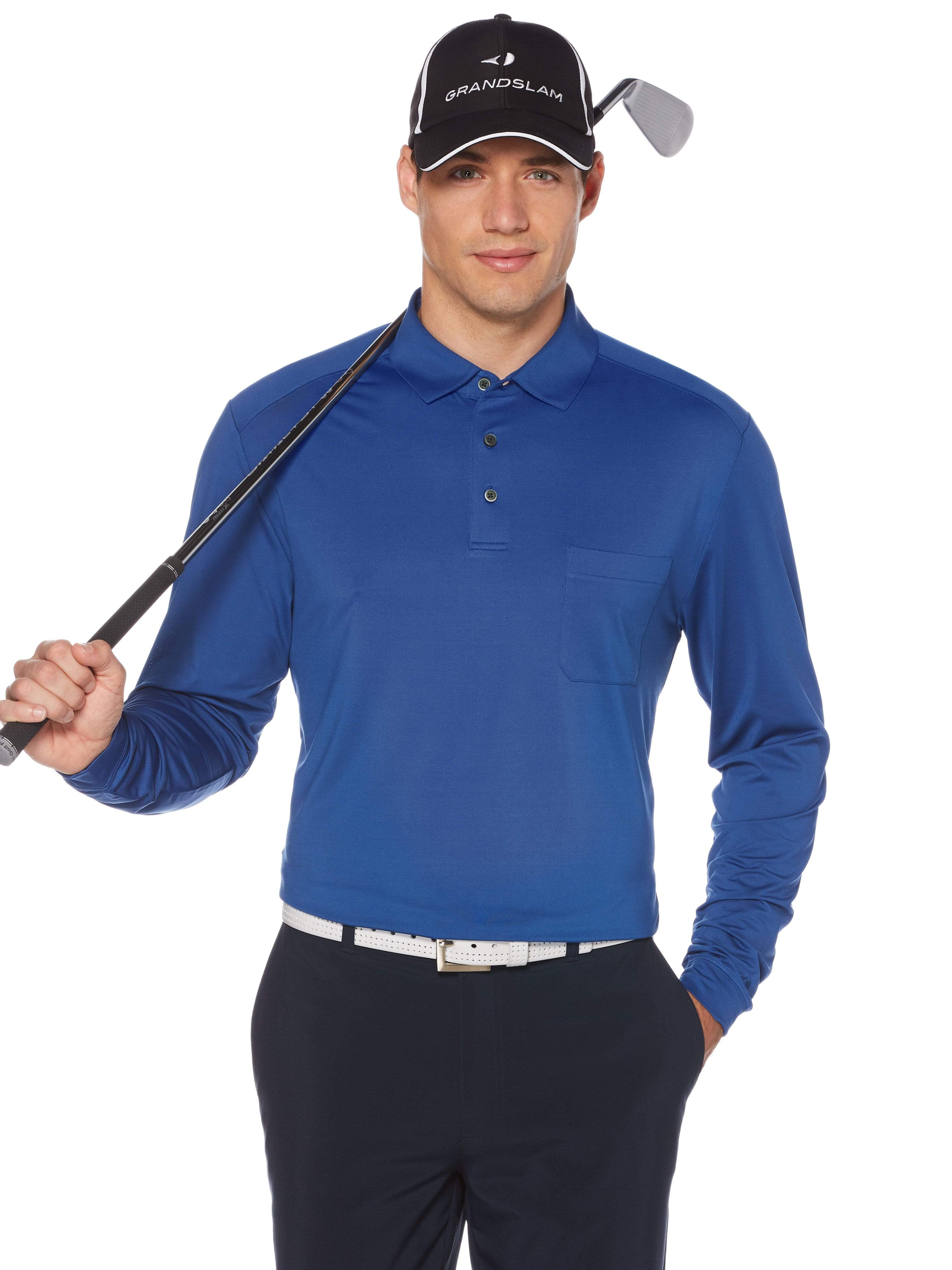 Men's Long Sleeve Knit With Pocket Polo