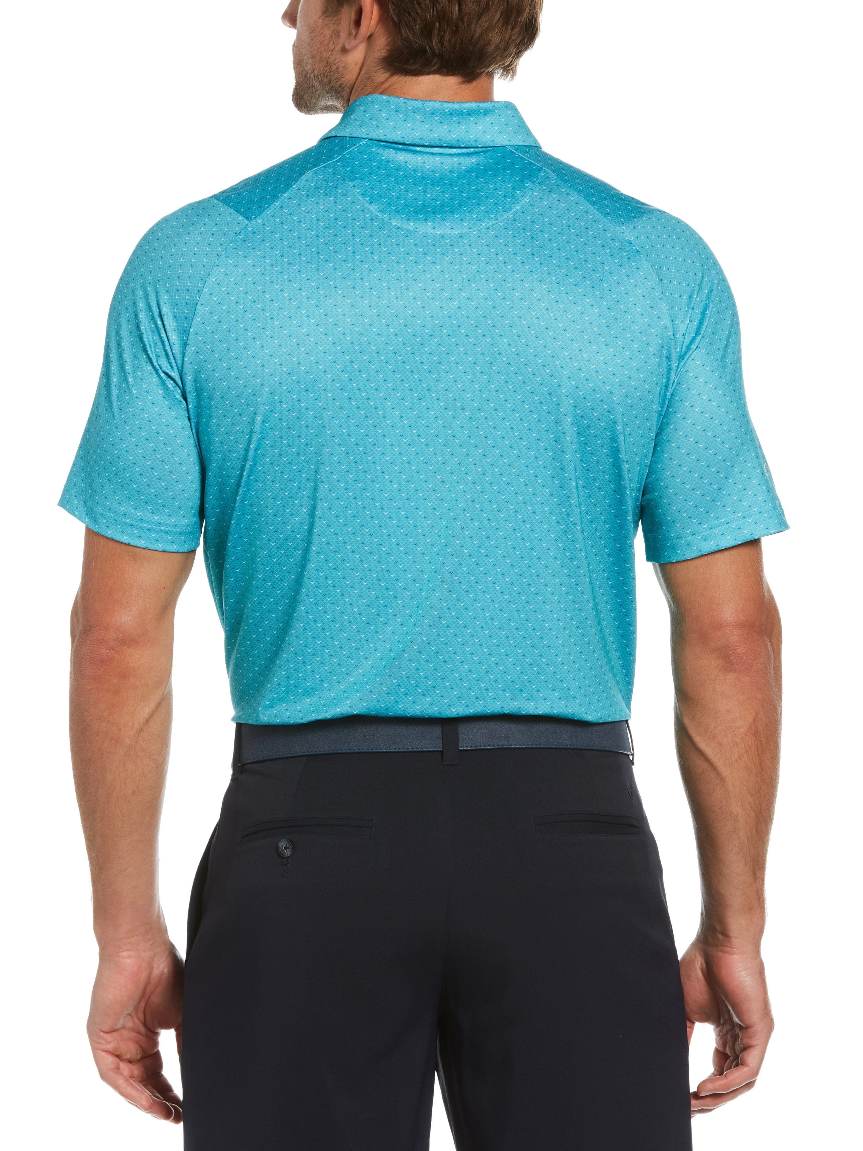 Men's Swing Tech™ Allover Chevron Golf Polo - Image 2