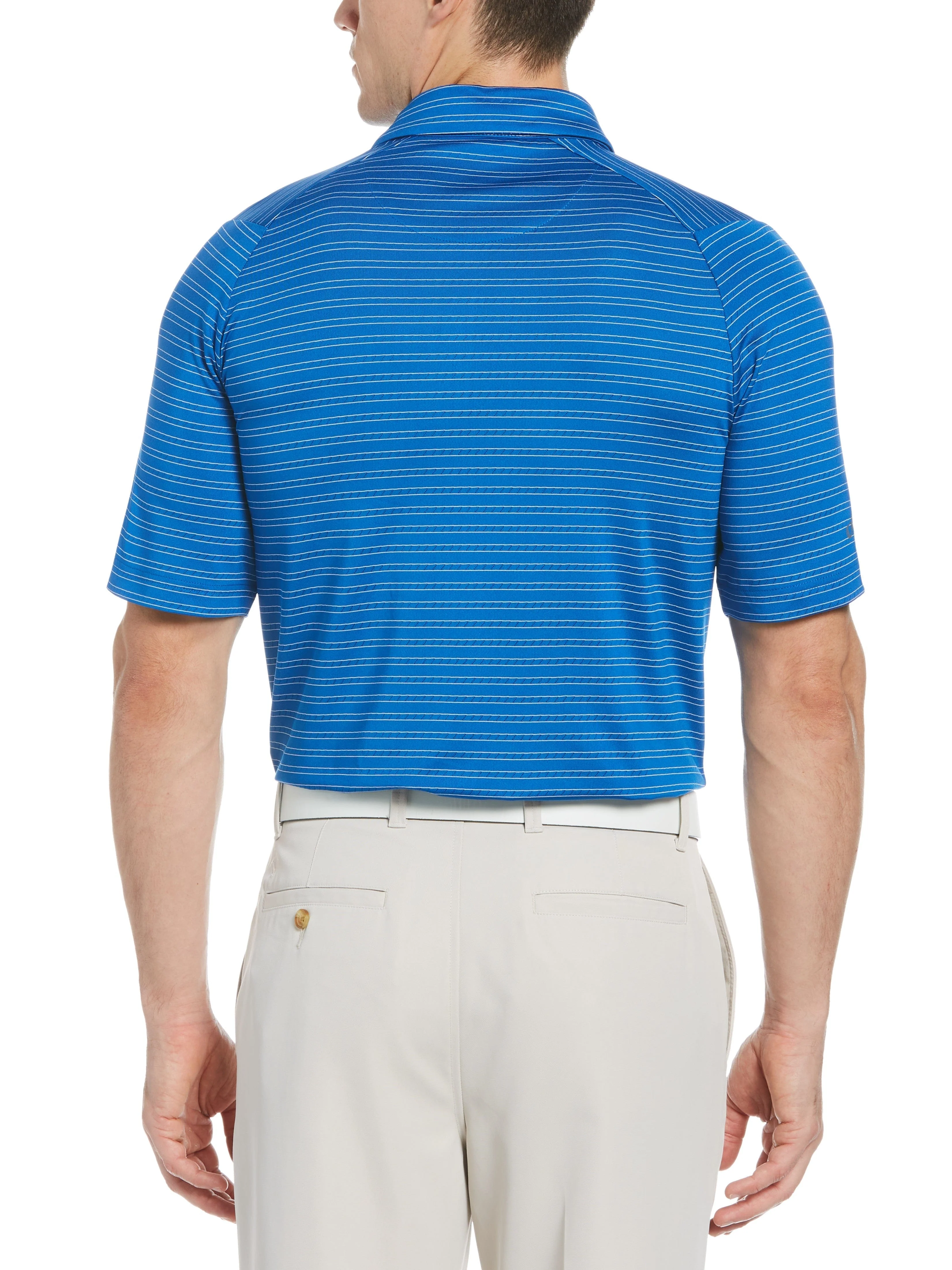 Men's Fine Line Ventilated Stripe Golf Polo - Image 2