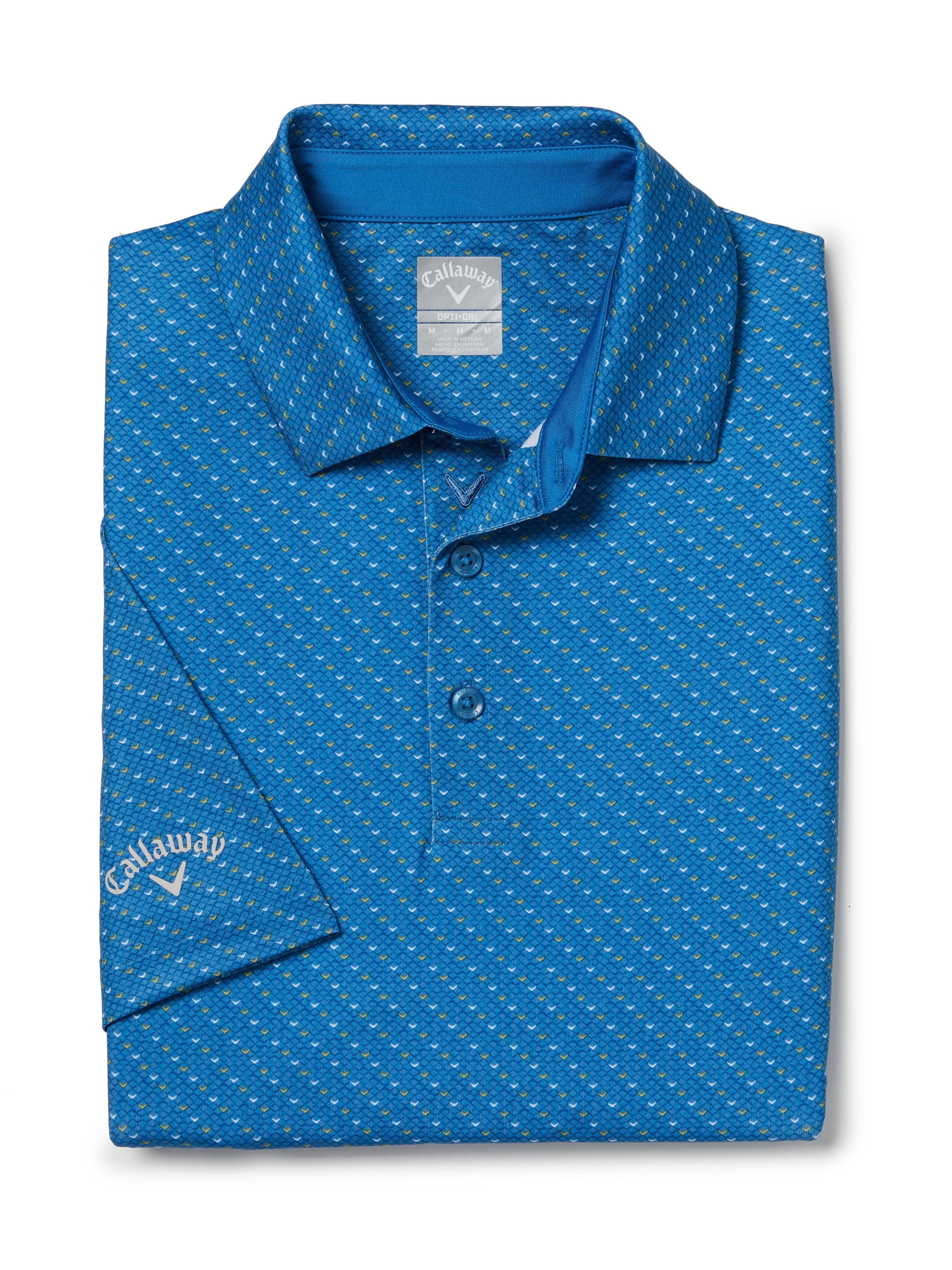 Men's Swing Tech Allover Chevron Golf Polo Shirt - Image 3