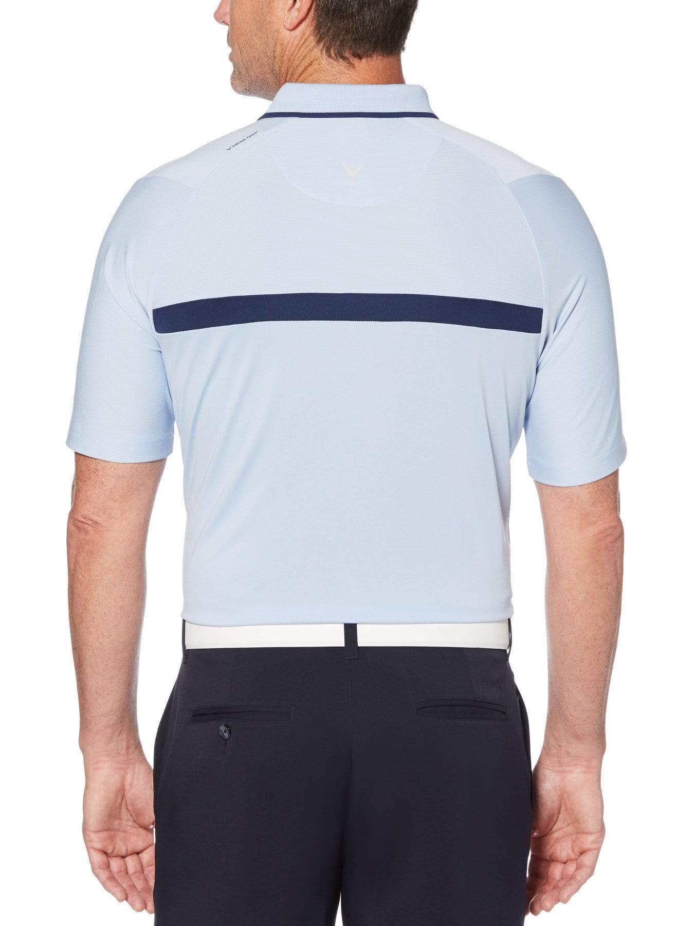 Men's Swing Tech™ Fine Line Color Block Golf Polo - Image 2
