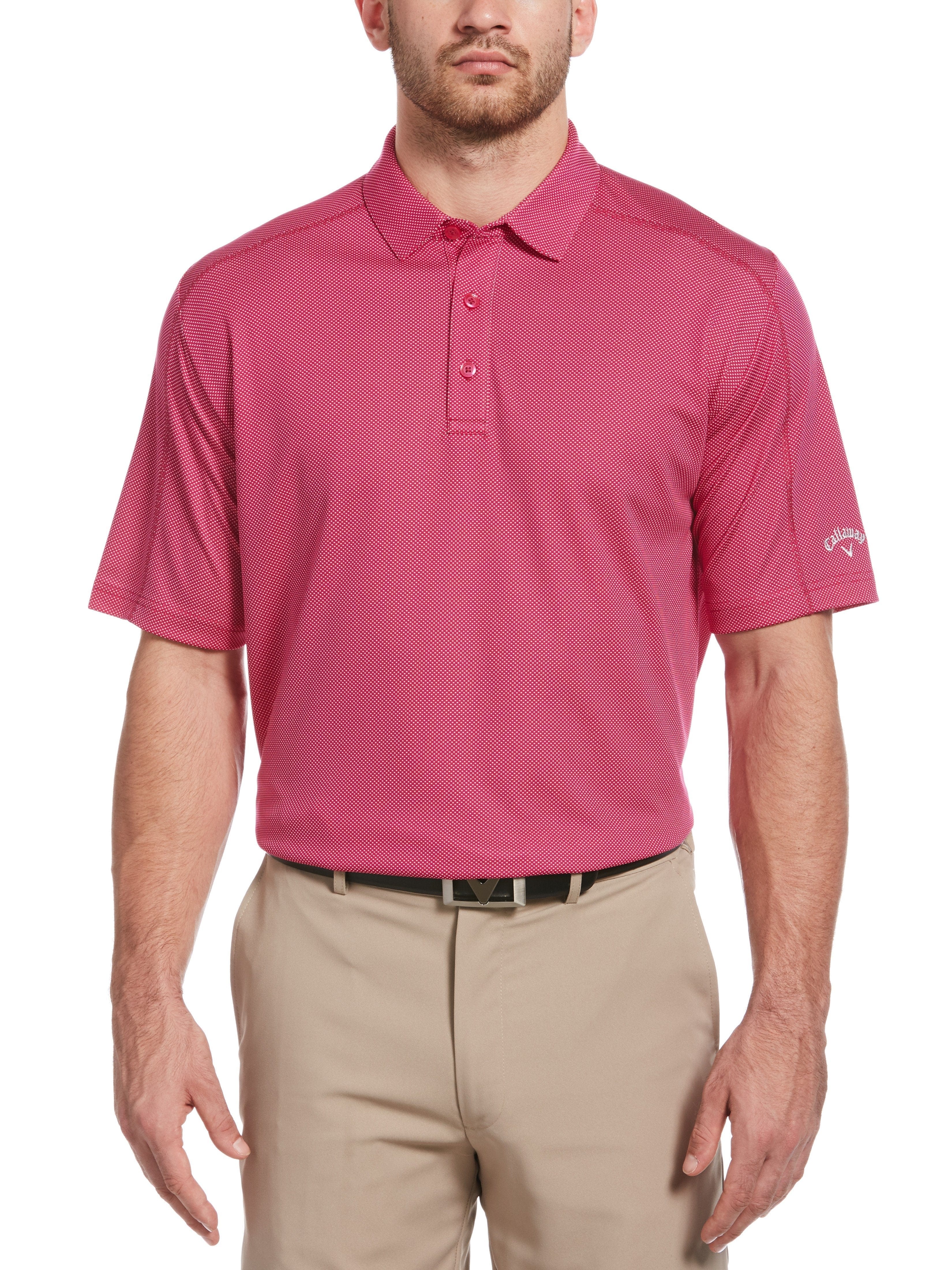 Men's Swing Tech Two Color Jacquard Polo