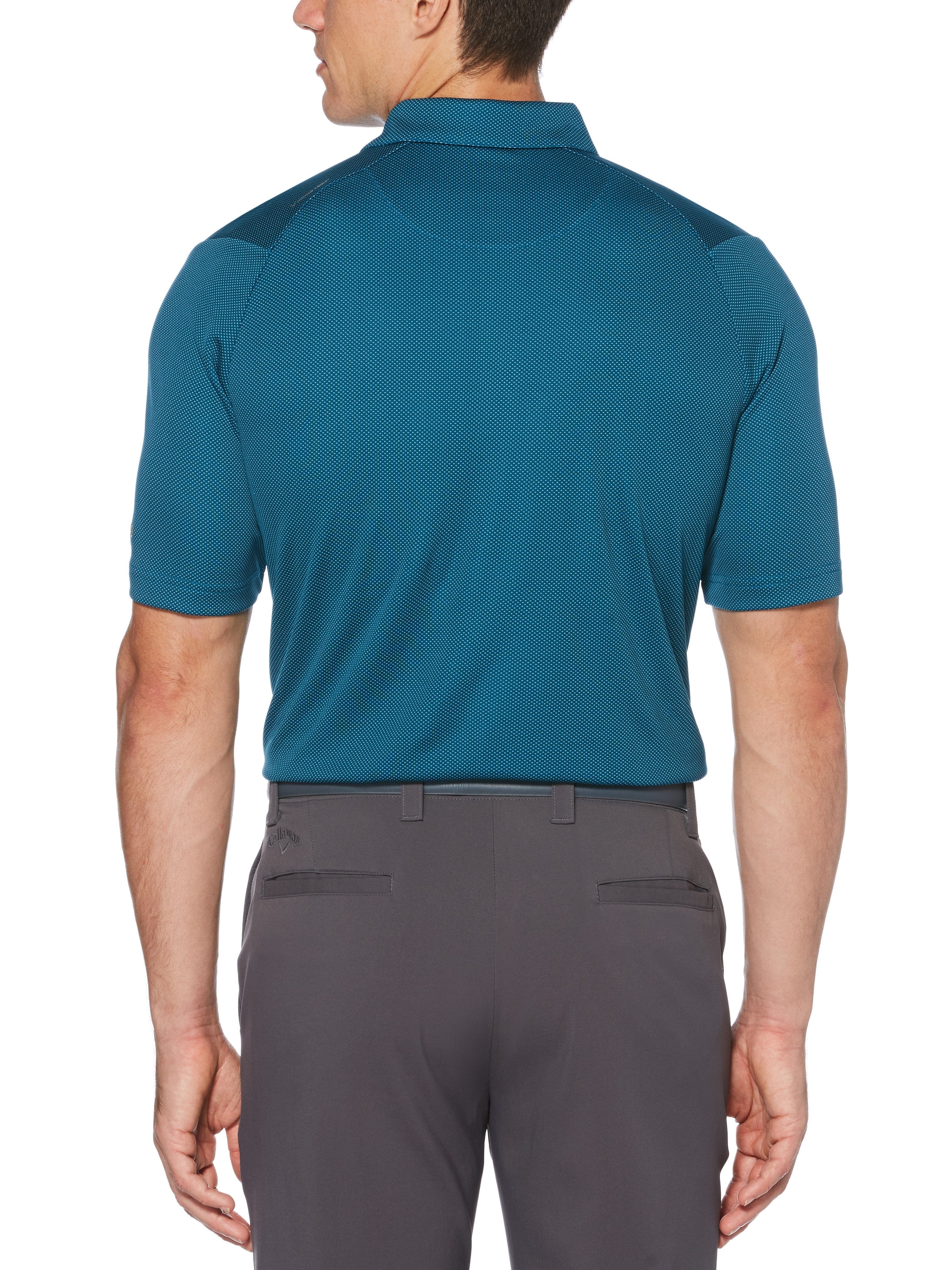 Men's Swing Tech™ Two Color Jacquard Polo - Image 2