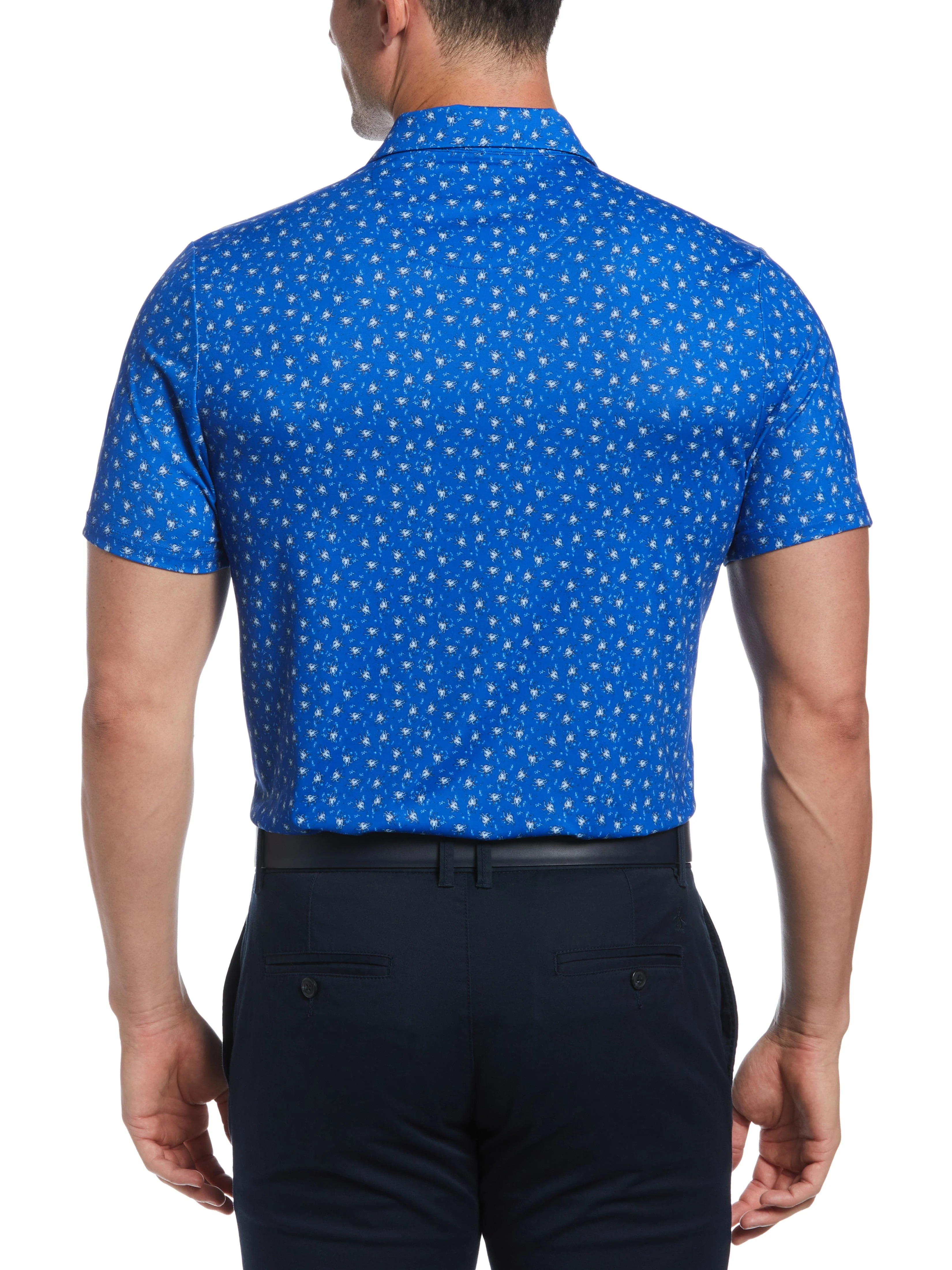 Men's Micro Octopus Print Golf Polo - Image 2