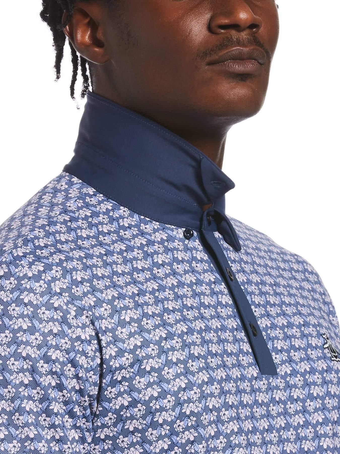 Men's Mini Floral Print Golf Polo - Image 3