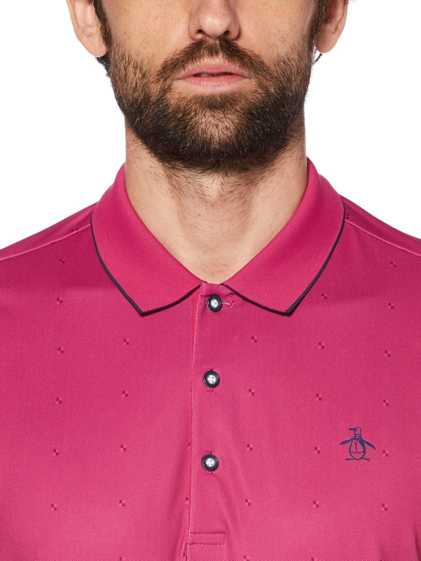Men's Mini Texture Golf Polo - Image 3