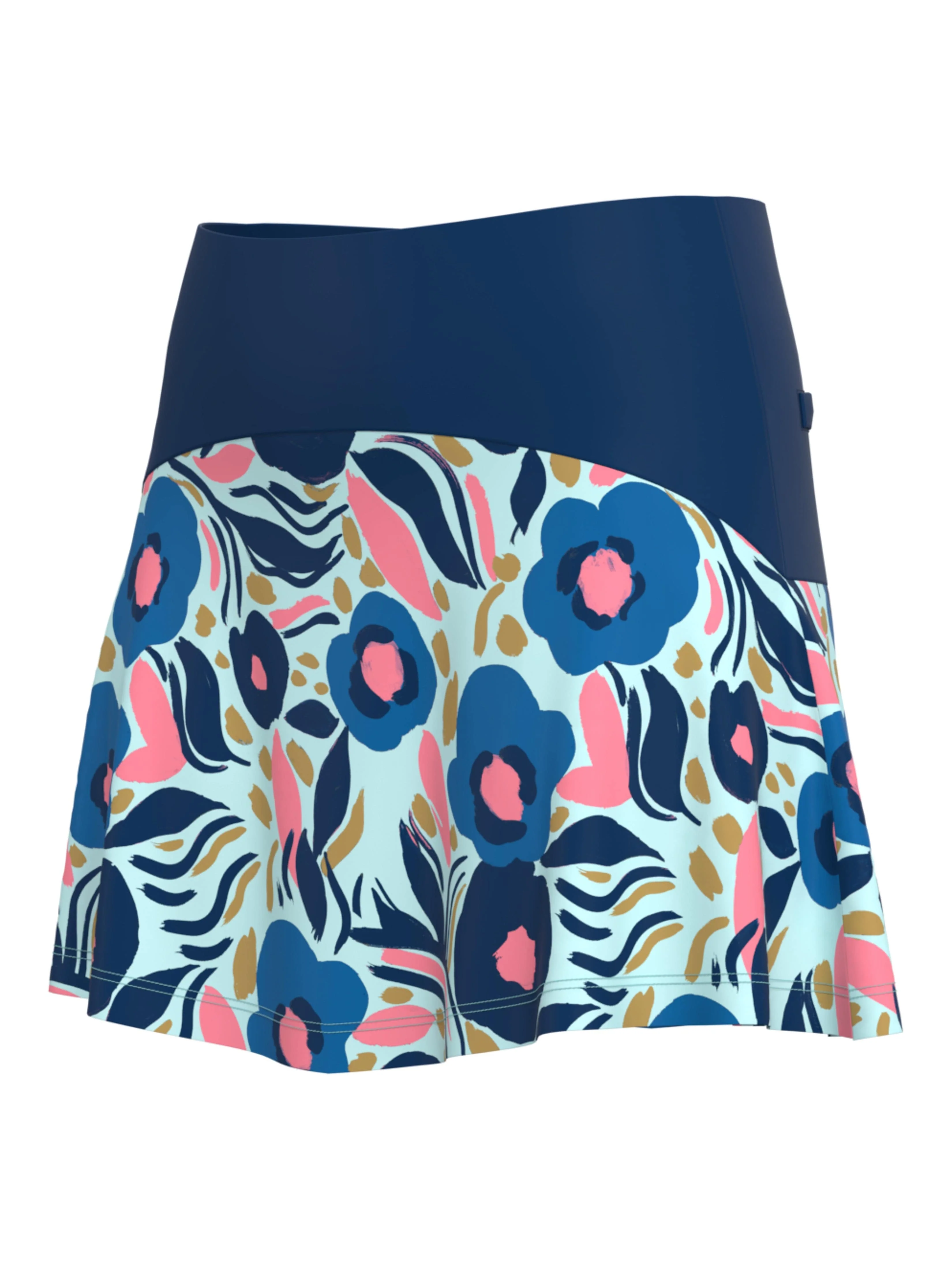 Women's Paper Cut Floral Flounced 15" Golf Skort - Image 3