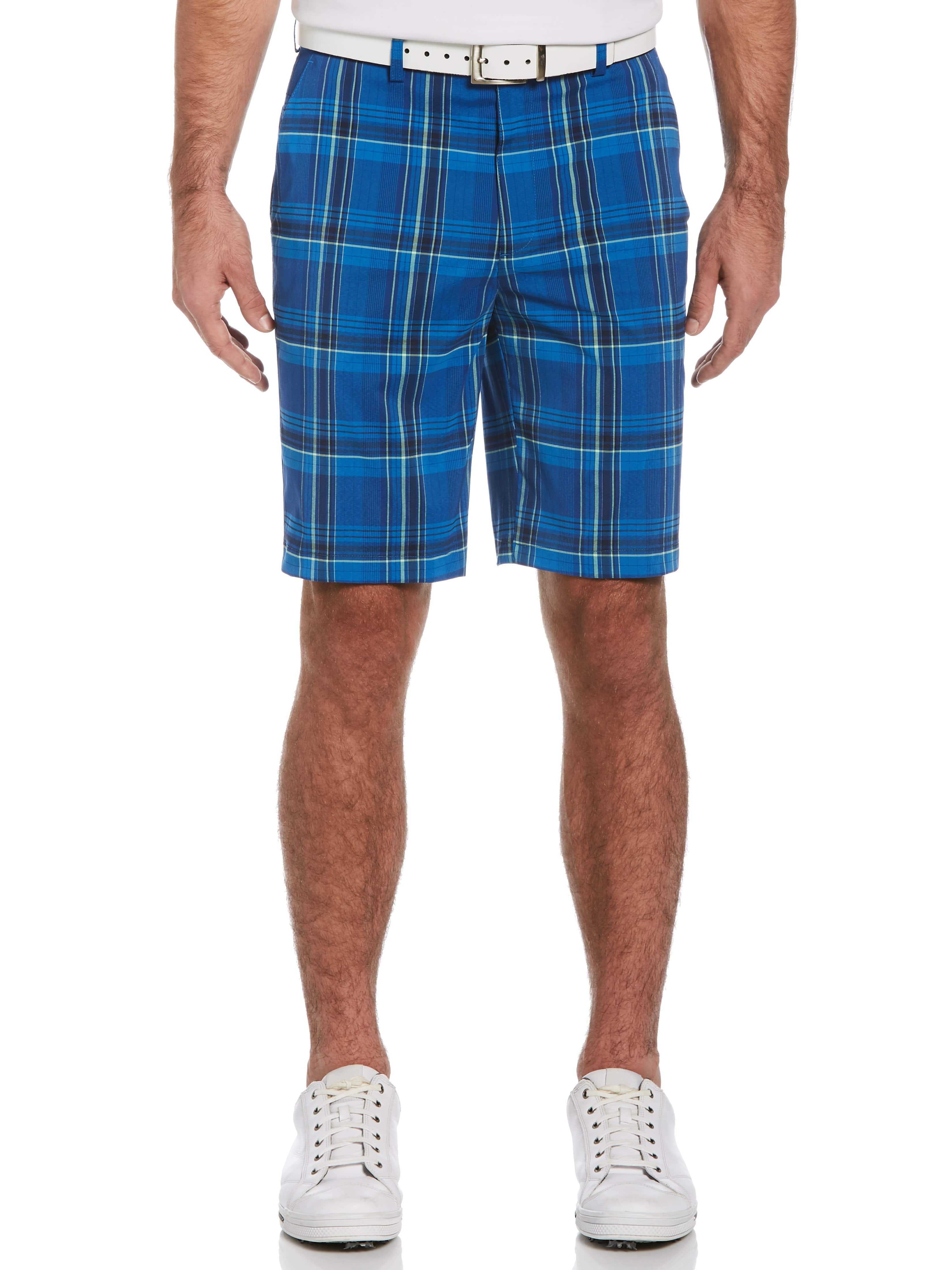 Men's Plaid Golf Short with Active Waistband