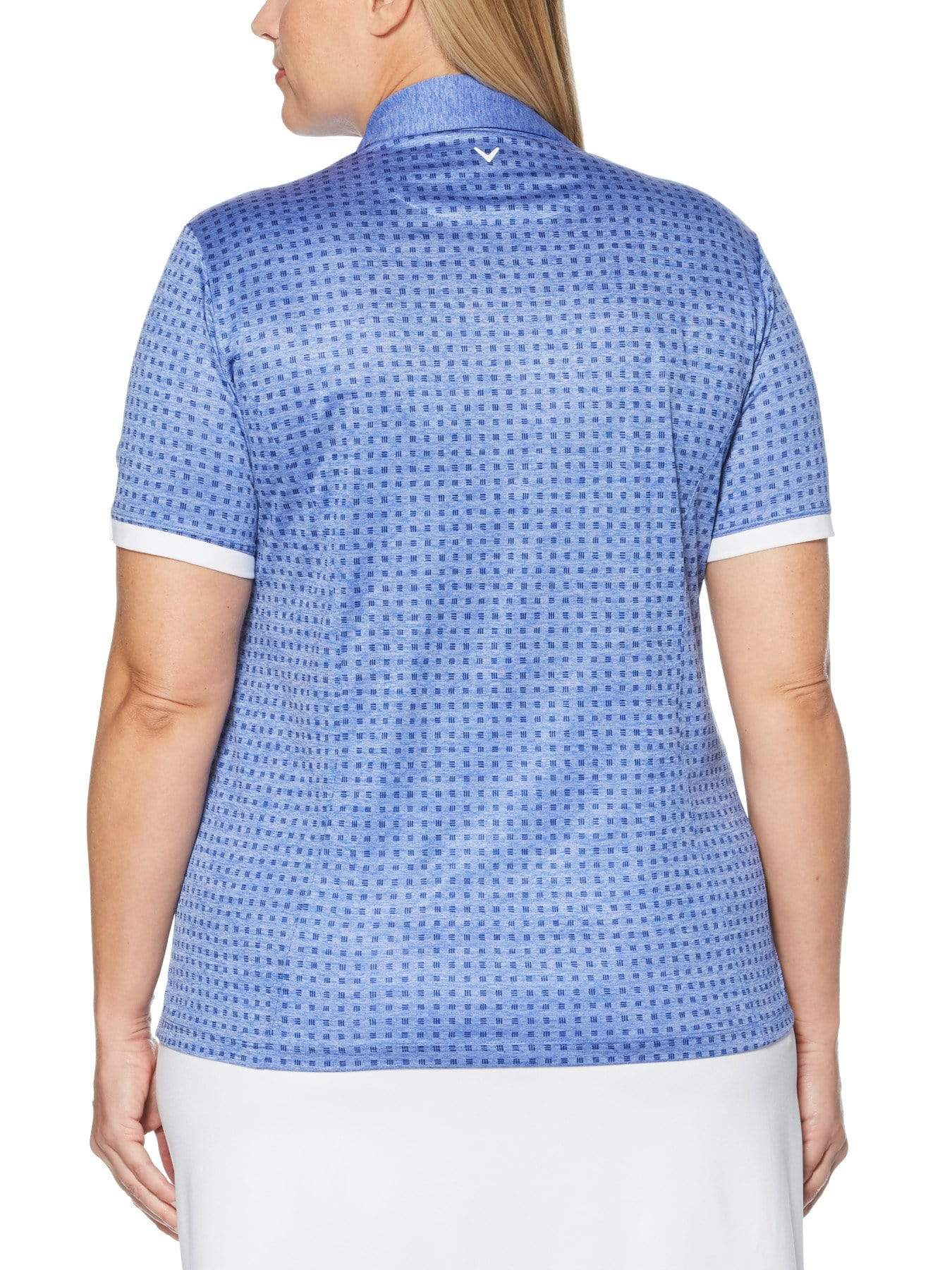 Women's Plus Mini Geo Print Polo - Image 2