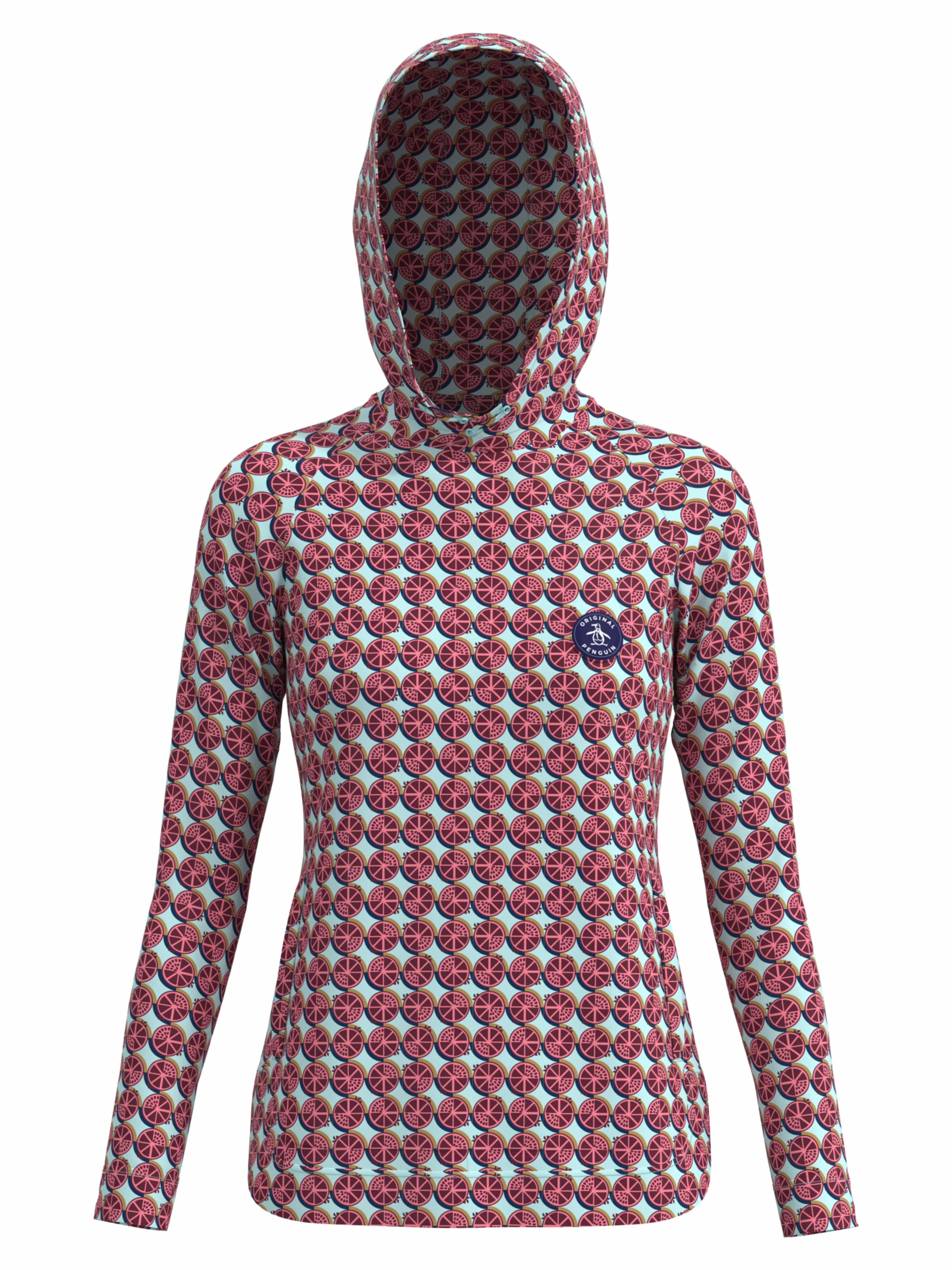 Women's Pomegranate Print Knit Golf Hoodie