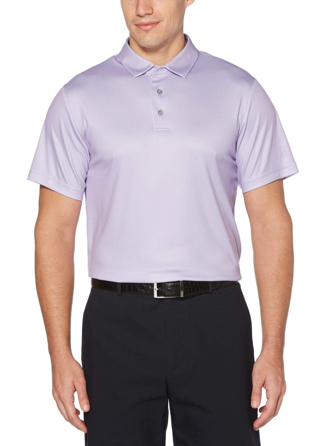 Men's Printed Mini Gingham Polo