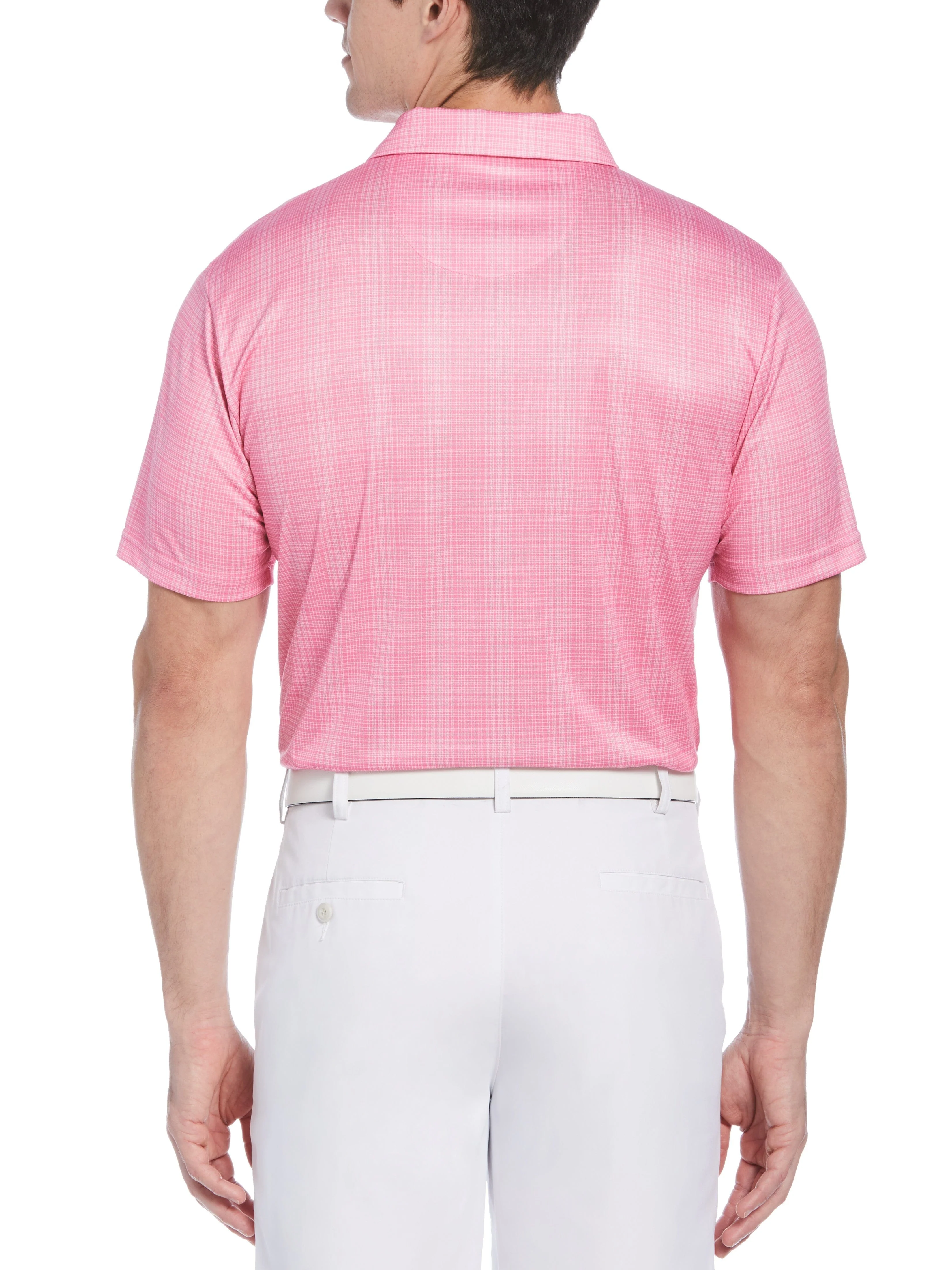 Men's Printed Plaid Golf Polo - Image 2