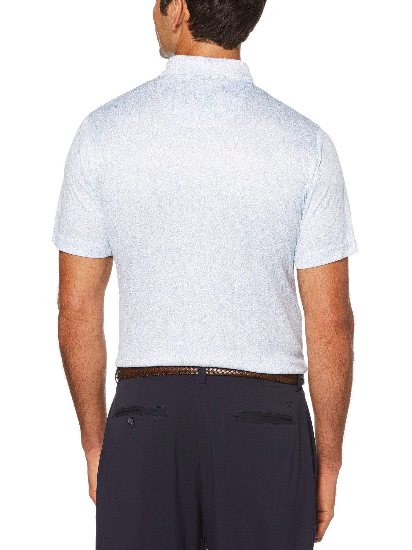 Men's Pro Series Allover Leaf Print Short Sleeve Polo - Image 2